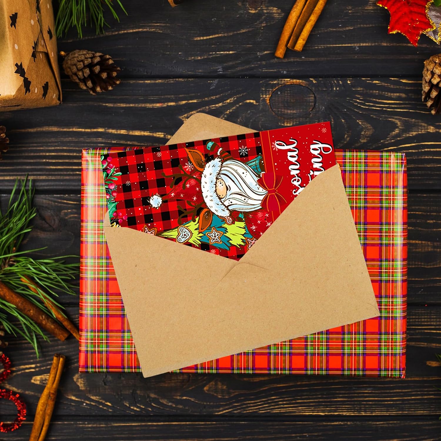Mczan Christmas Money Holder Cards 24PCS, Buffalo Plaid Merry Christmas Money Gift Cards Holder with Envelopes, Happy Holiday Cash Gifting Card, Xmas Giving Cash Gifts Ideas for Women Men Kids image 4