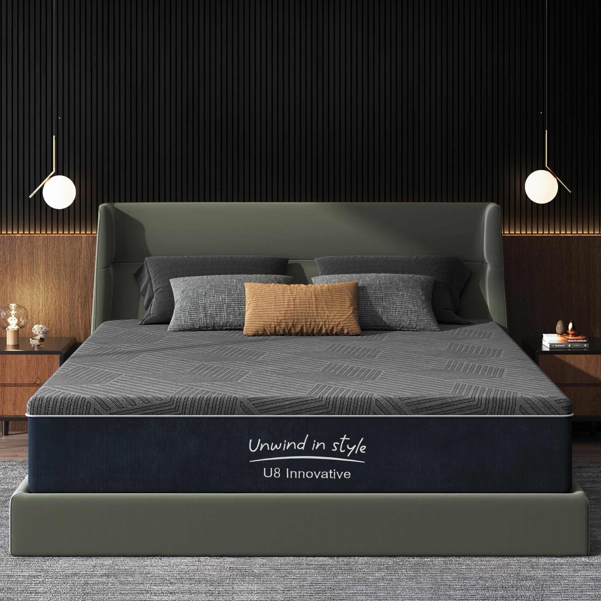 14 Inch Gel Memory Foam Mattress King Size, Medium Firm Pressure Relief, CertiPUR-US Certified, with Removable Washable Cover, Mattress in a Box