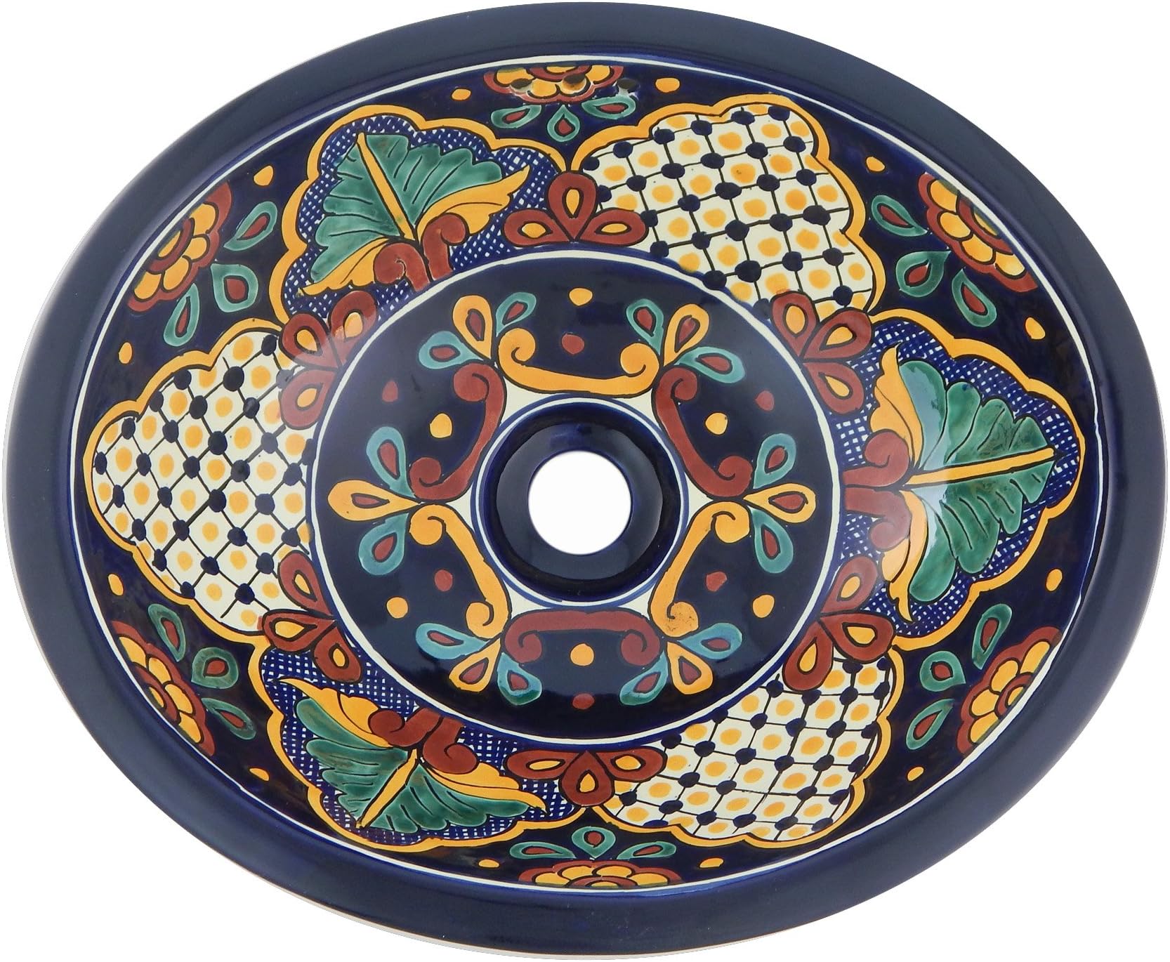 Talavera Mexican Handmade Hand Painted Bathroom Ceramic Sink
