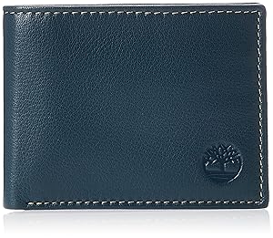 Timberland Men's Blix Slimfold Leather Wallet, Navy, One Size
