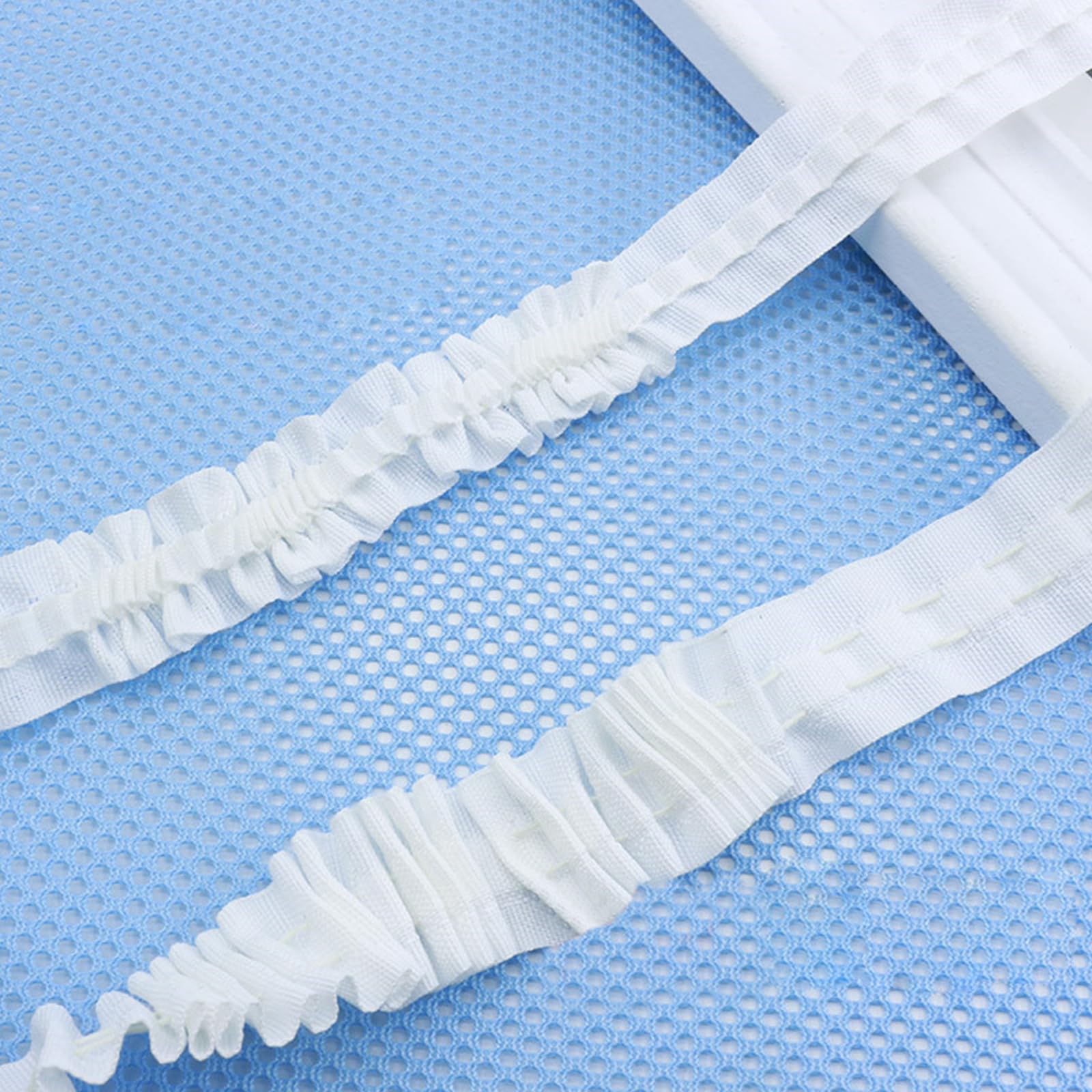 OMJMYY 30mx3cm Fettuccia per Tende Nastro per Tende con 100 Pezzi Ganci per Tenda Nastro per Pieghe di Tende per Asta per Tende