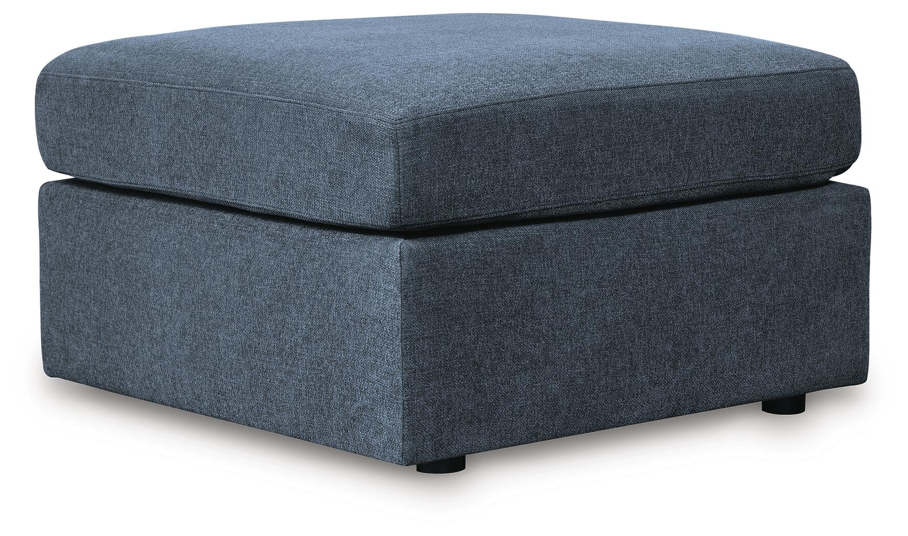 Signature Design by Ashley Modmax Oversized Accent Ottoman, Washable Stain Resistant Cover, Polyester, Engineered Wood, Wood, and Foam Construction, Flexible Modular Seating, 32" Square, Ink Blue
