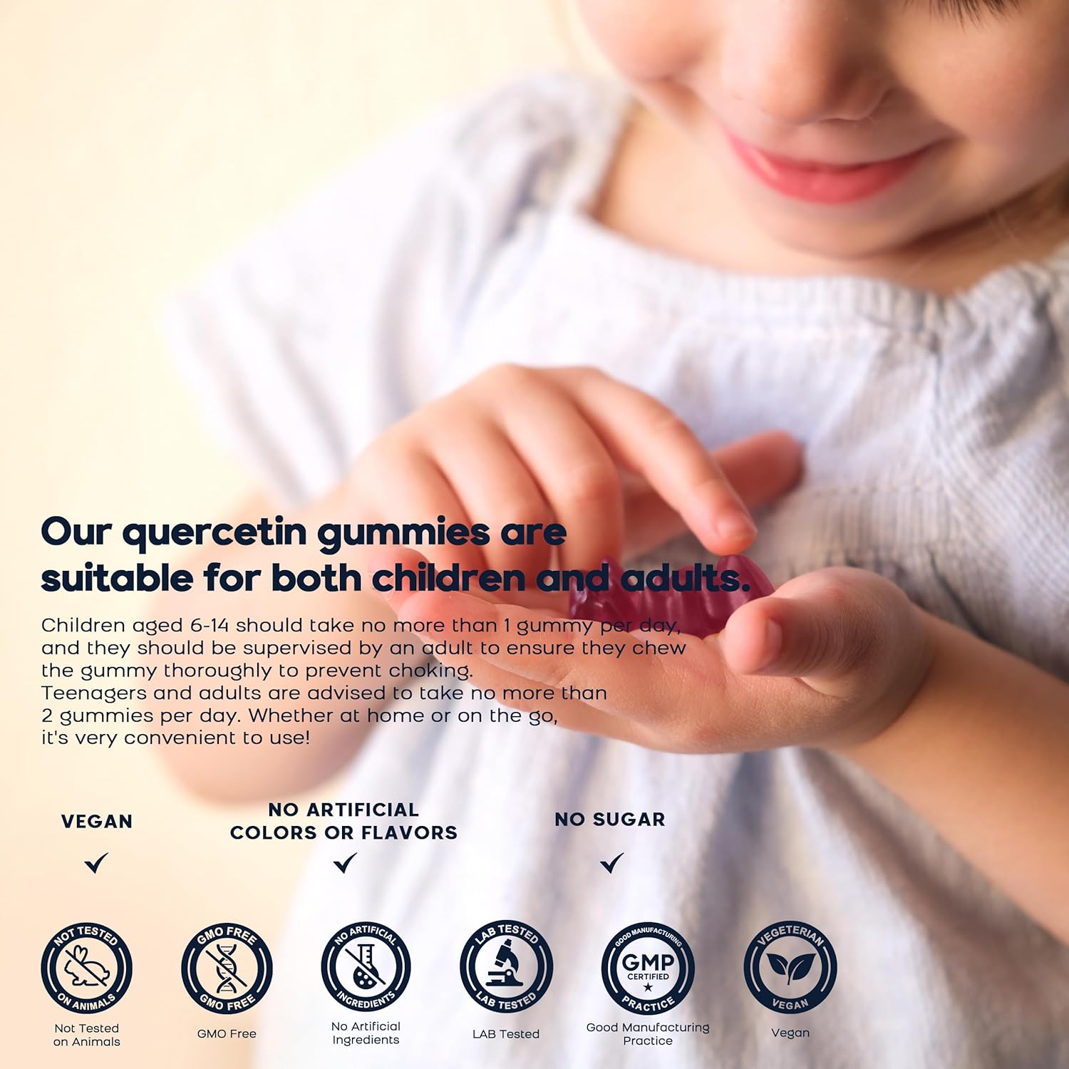 (2 Pack) Quercetin Gummies with Bromelain Zinc Elderberry Vitamin C D3 K2, Quercetin 1000mg Supplement with Bromelain 500mg for Cardiovascular, Immune System & Allergy, Vegan Gummy for Adult & Kid - Image 7