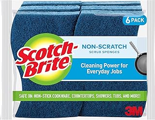 Scotch-Briteâ„¢ No Scratch Multipurpose Scrub Sponge, Blue, Pack Of 6