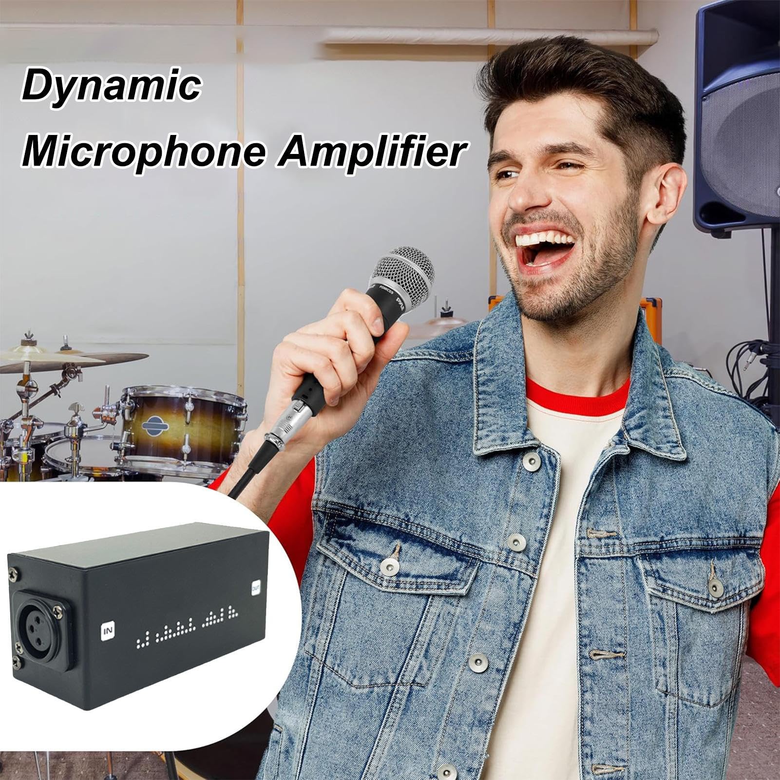 Audio Signal Preamplifier - Active Booster Device, Lossless Sound Amplifier Unit, Noise Reduction Processor | Podcast Vocal Recording Streaming Setup, Studio Broadcast Voice Enhancement Equ
