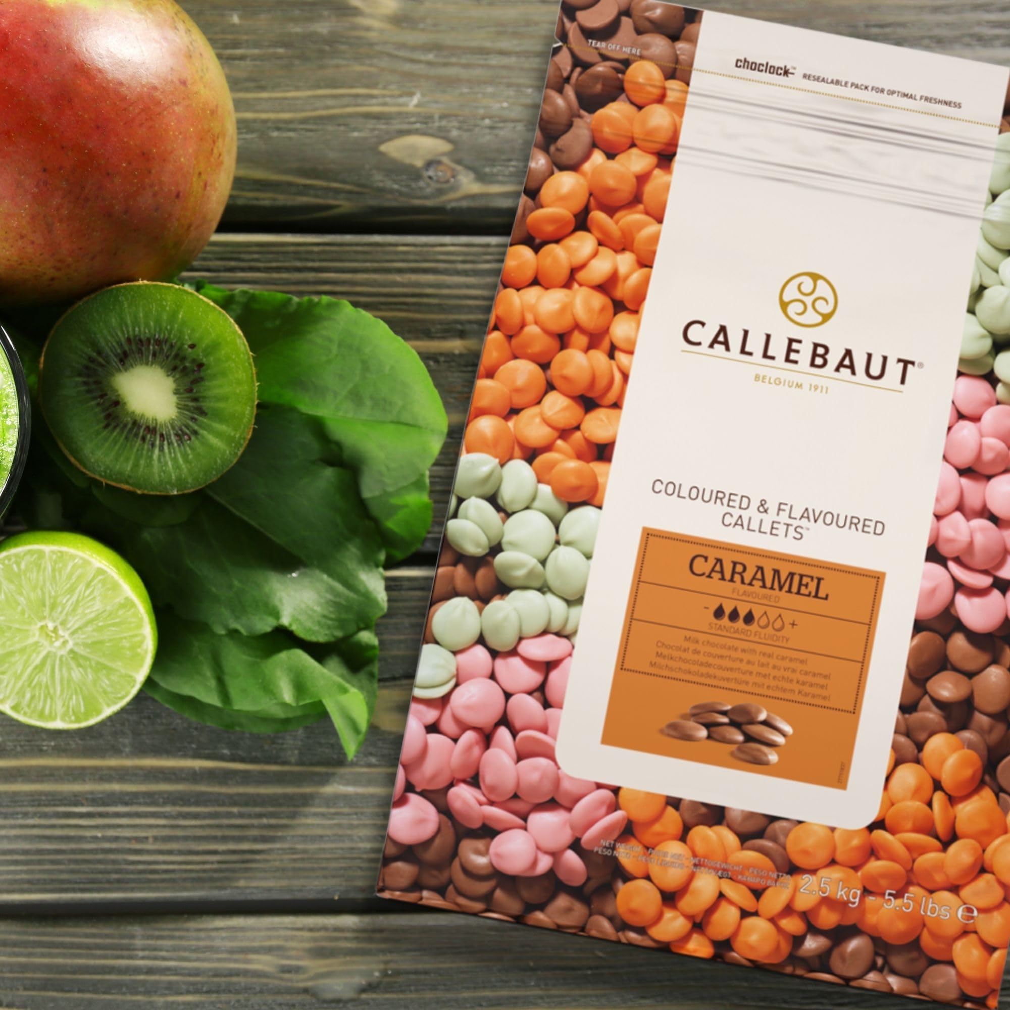 Callebaut Caramel Flavoured Milk Chocolate Drops - Taille du pack = 1x2.5kg