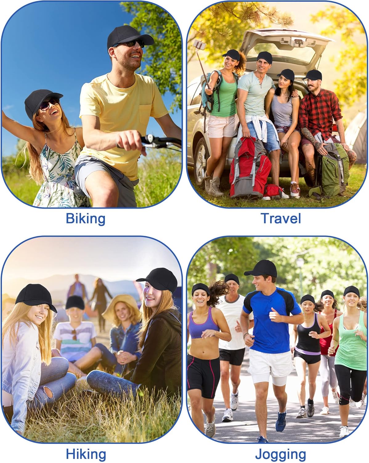 Handepo 24 Pcs Blank Baseball Cap Adjustable Back Strap Plain Blank Camouflage Hat Unisex Baseball Cap for Trucker Men Women - Image 5