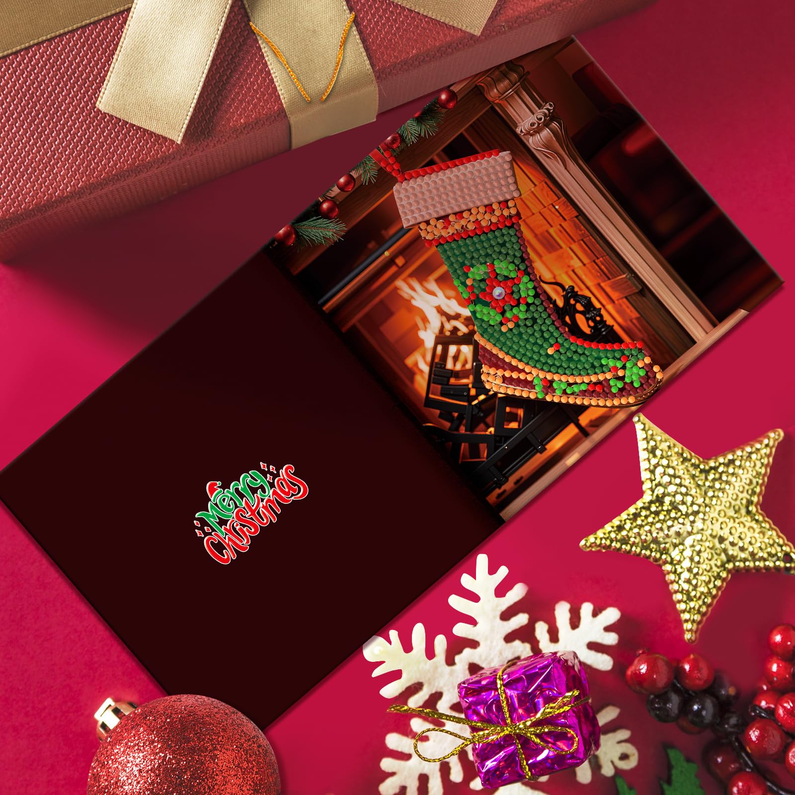Juego de tarjetas de felicitación con pintura de diamantes 5D Premium, flores y pájaros, juego completo para Navidad, Día de la Madre, Día del Maestro (28 x 16 cm)