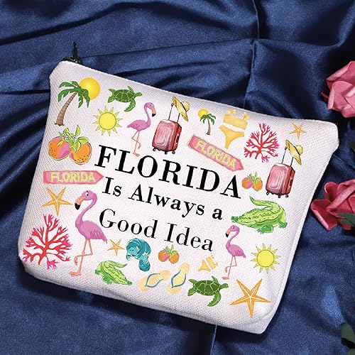 Miniatura 7 de POFULL Florida Vacaciones Regalo Florida Es Siempre Una Buena Idea Bolsa Cosmética Florida Viaje Regalo