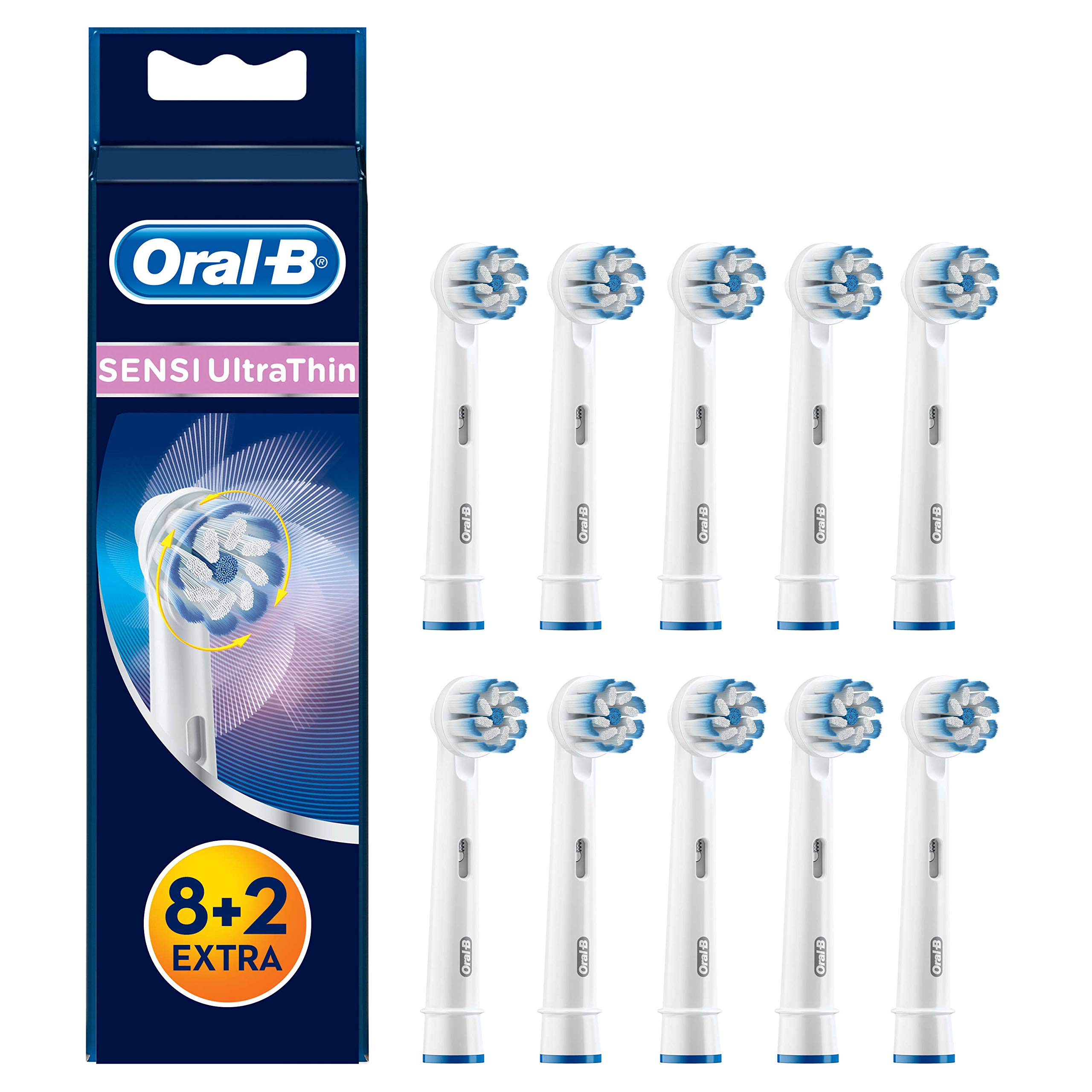Braun Oral-B 4210201273257 Sensi Ultra Thin Aufsteckbürsten, Briefkastenfähige Verpackung, 10 Stück