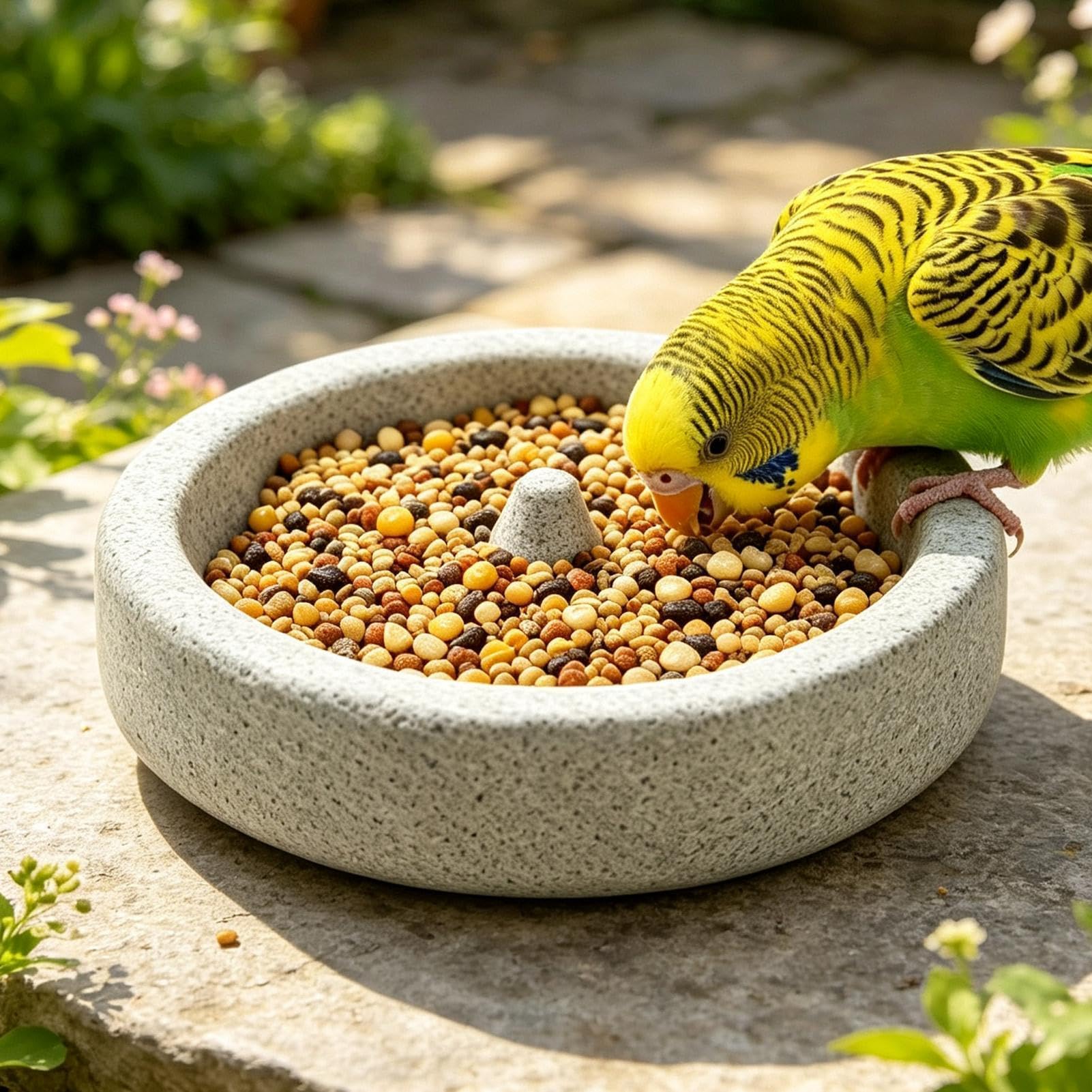 Mangeoire à oiseaux portable, stable et résistante à l'usure | Gamelle pour perruches, perruches, perruches – Idéal pour l'alimentation, le bain et les voyages