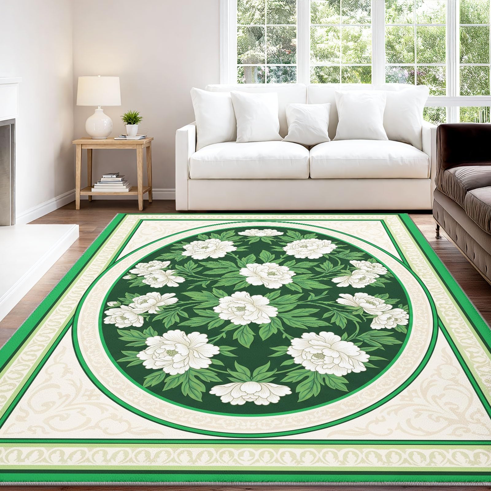 Générique Tapis de Enfant Oriental Élégant Fleurs Plante