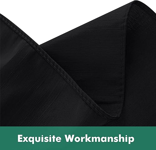 Miniatura 8 de Biscaynebay Faldas de cama envolventes con esquinas divididas para camas matrimoniales de 16 pulgadas de caída, volantes elásticos negros