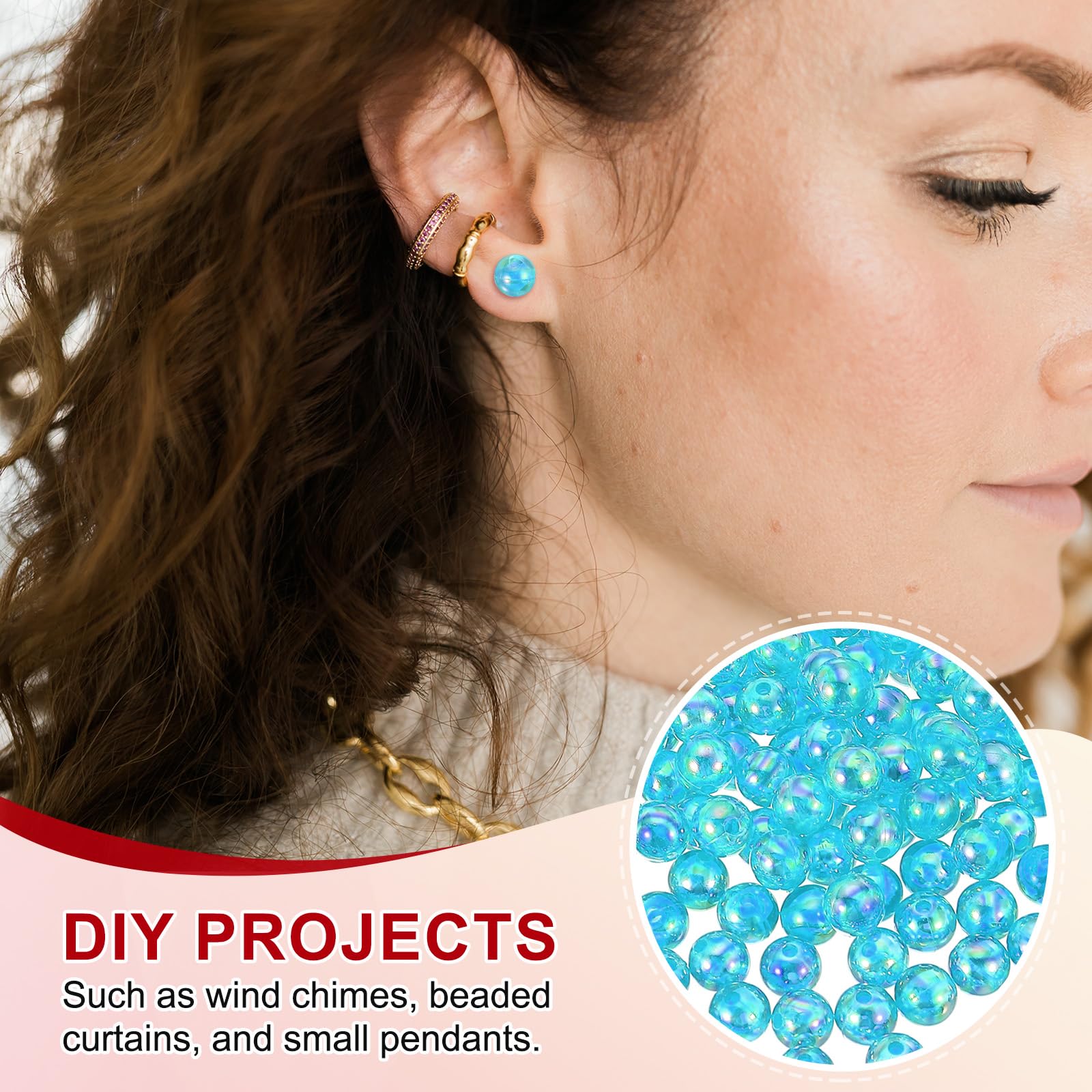PATIKIL 8 mm Acrylic Round Beads - Image 4