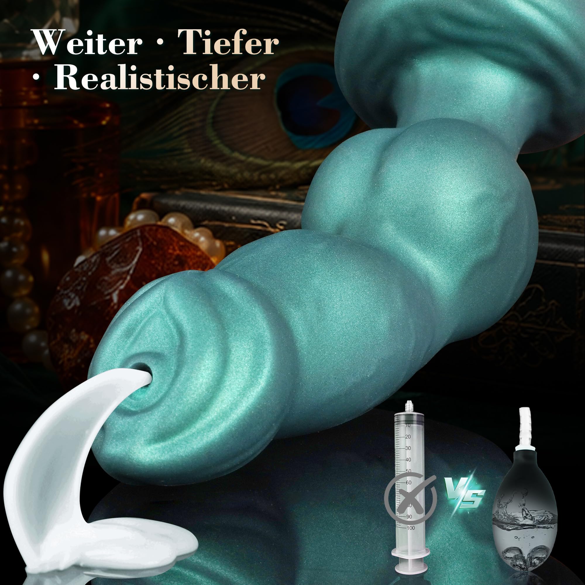 Neuer aufblasbarer Analdildo mit Sprühfunktion und Drehverschluss-System