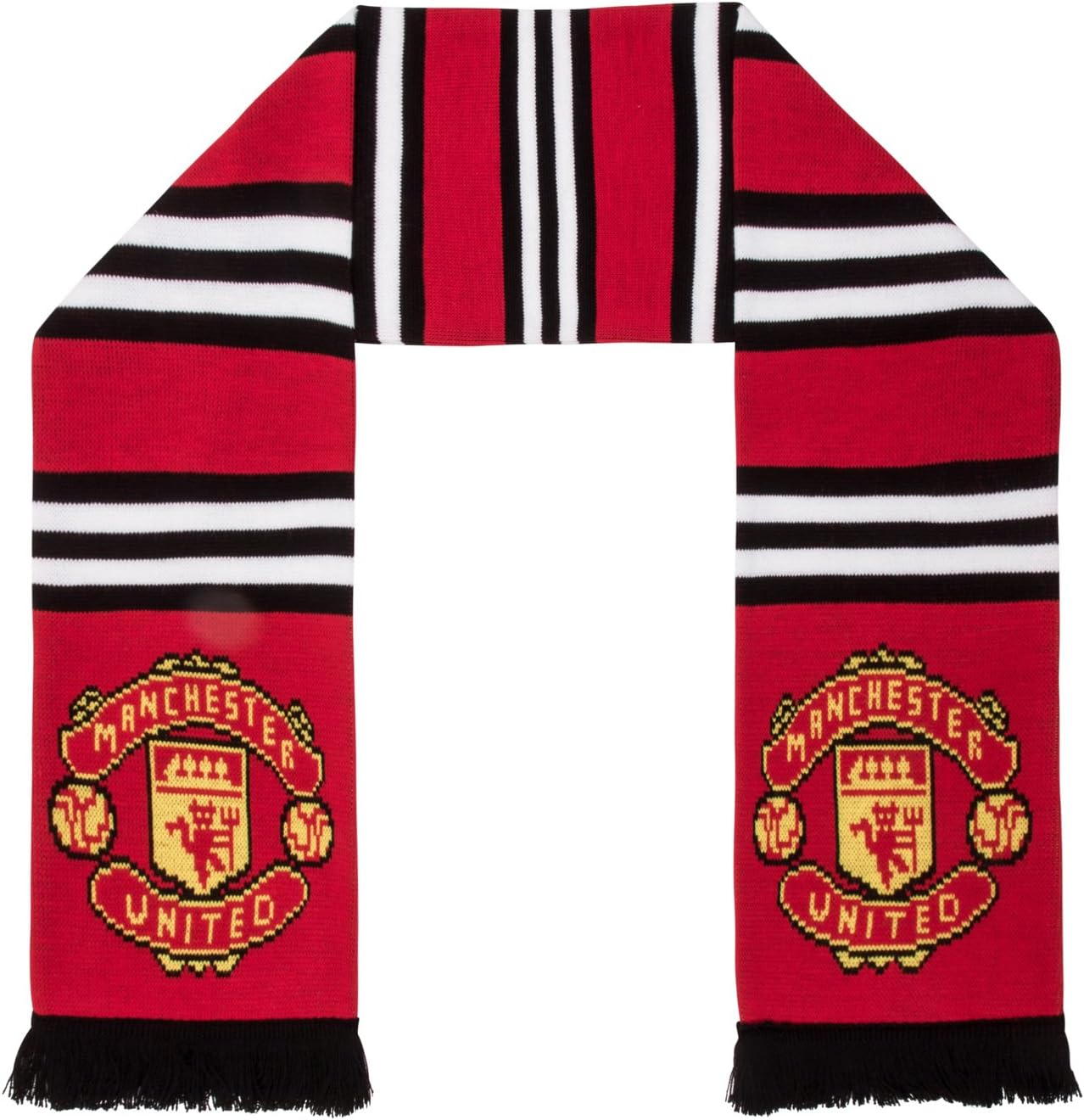 FC Authentic EPL Stripe Scarf - UK Import, Red,white,black, 5ft