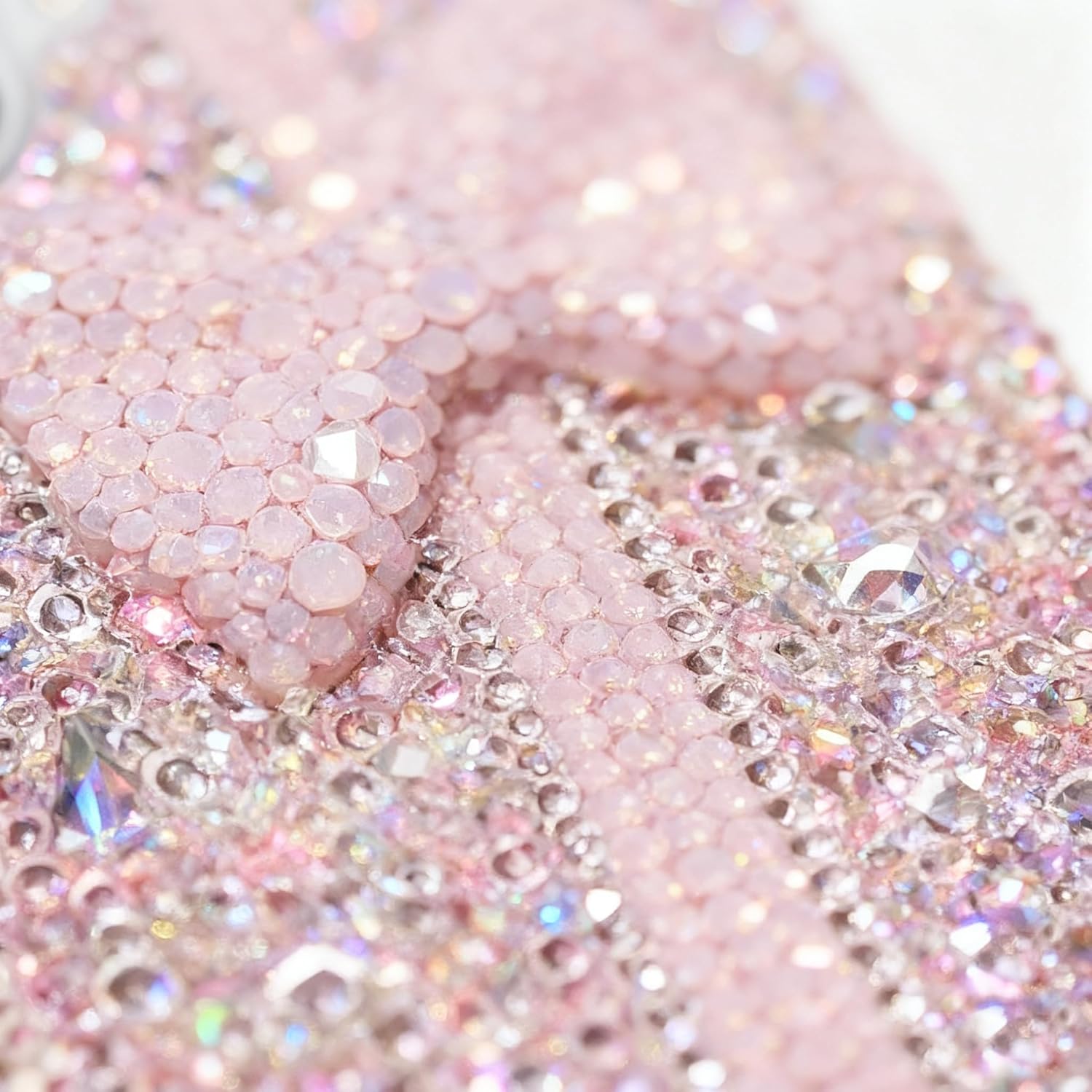 Pink Bow Compatible with for iPhone 17 Pro Max Glitter Diamond Case with Wrist Strap Loop Cute Bling Rhinestone Sparkle Shiny Soft Shockproof Women Girls Case