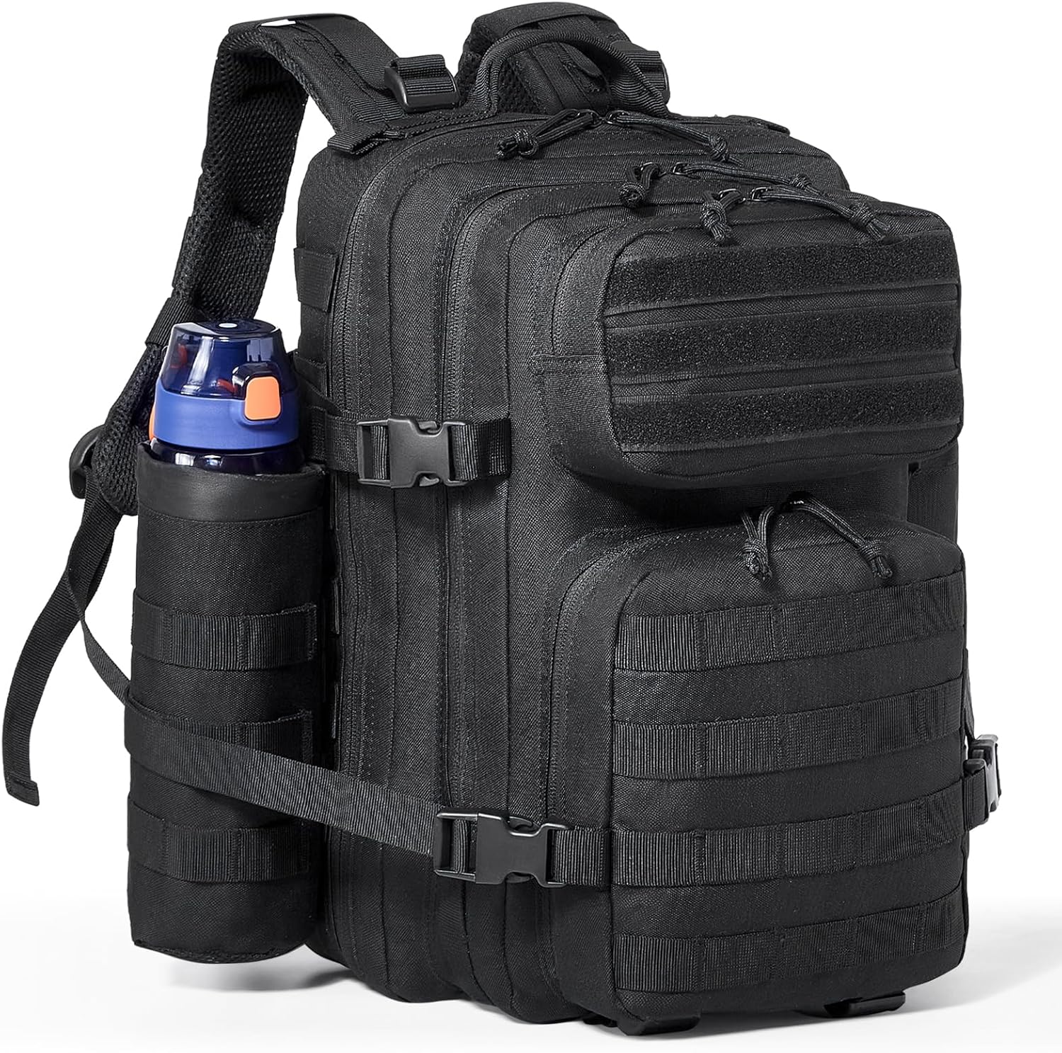 VEVOR Tactical Pack, 25L Military Tactical Pack with Molle Design & 3 Compartments & Bottle Holder, Army Assault Pack Bag for Men and Women, Range Gear Pack for Outdoor Adventure, Hiking, Hunting
