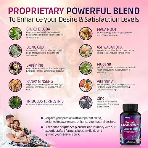 Miniatura 3 de Refuerzo de libido para mujeres de acción rápida - Refuerzo de libido femenino para equilibrio hormonal, estado de ánimo y conducción - con raíz de