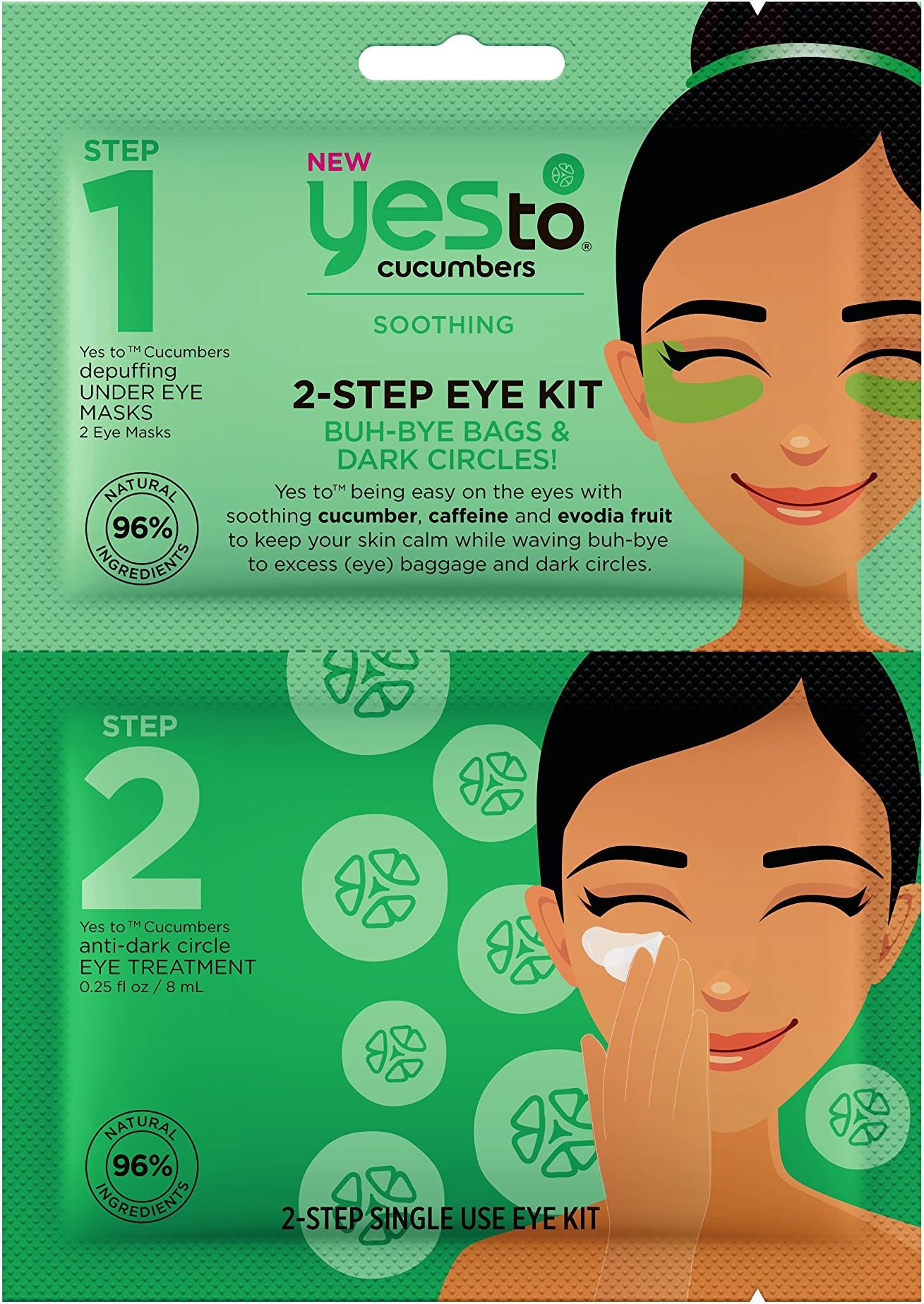 YES TOCucumbers 2-Step Eye Kit, 1 Count