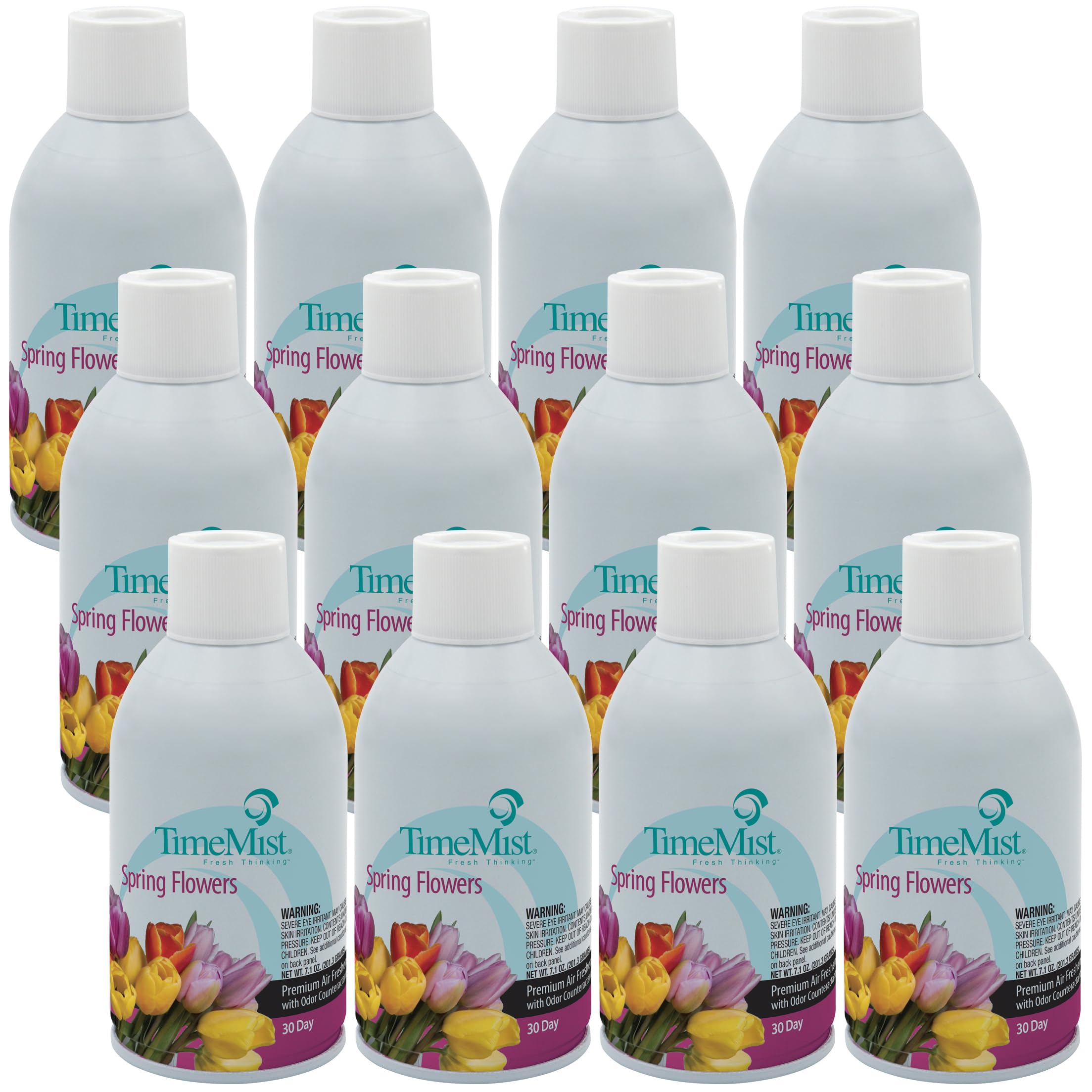 TimeMist Premium Metered Air Freshener Refills Spring Flowers 12-Pack