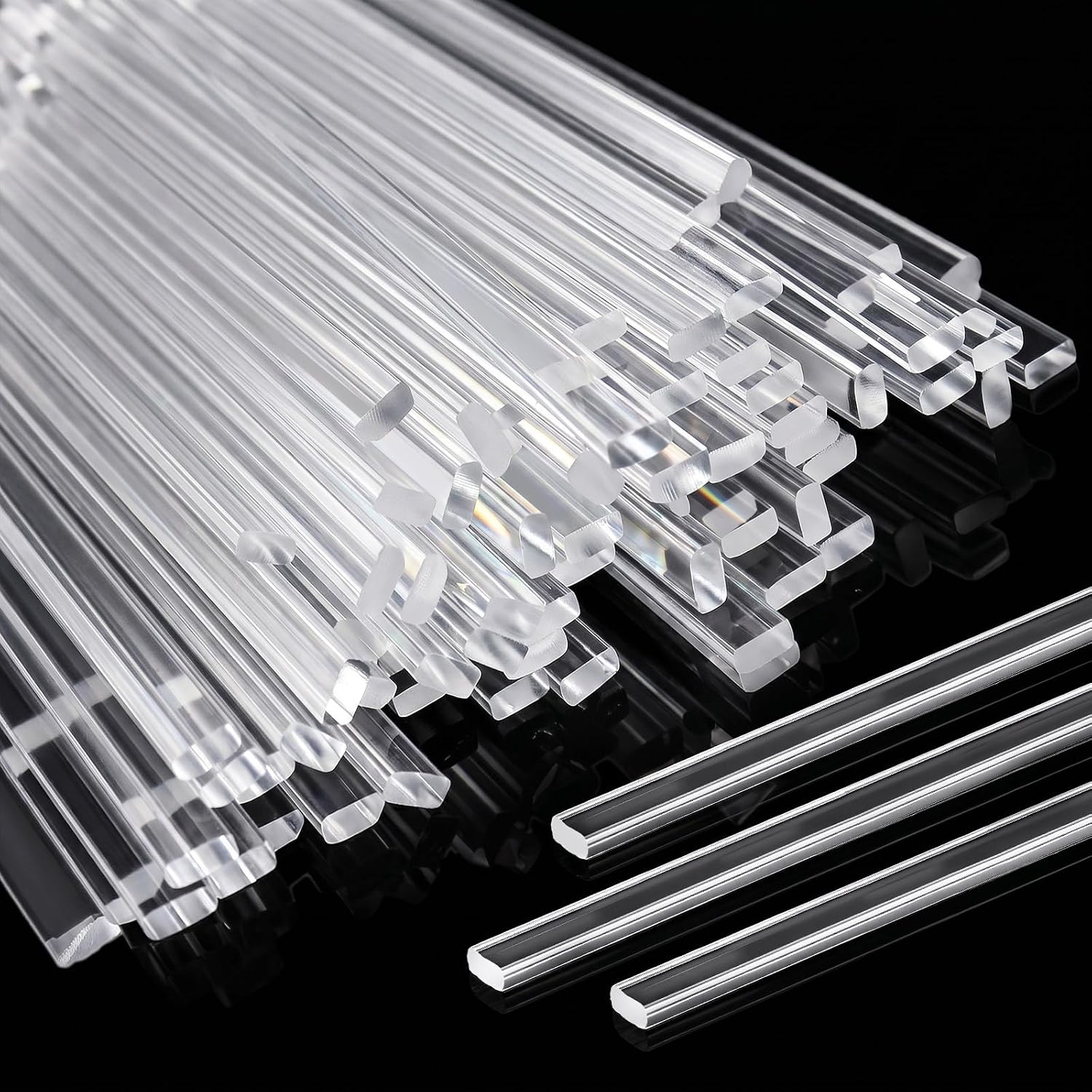 100 PCS Flat Clear Sticks 4 In Acrylic Cake Pops Sticks Clear Candy Rods Acrylic Plastic Stick for Cake Toppers DIY Cupcake Cookie Decorations