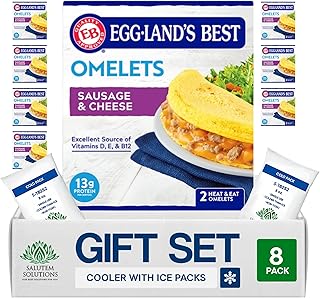 Salutem Vita – Sausage & Cheese Omelets, Protein-Rich Breakfast Gift Set – Pack of 8