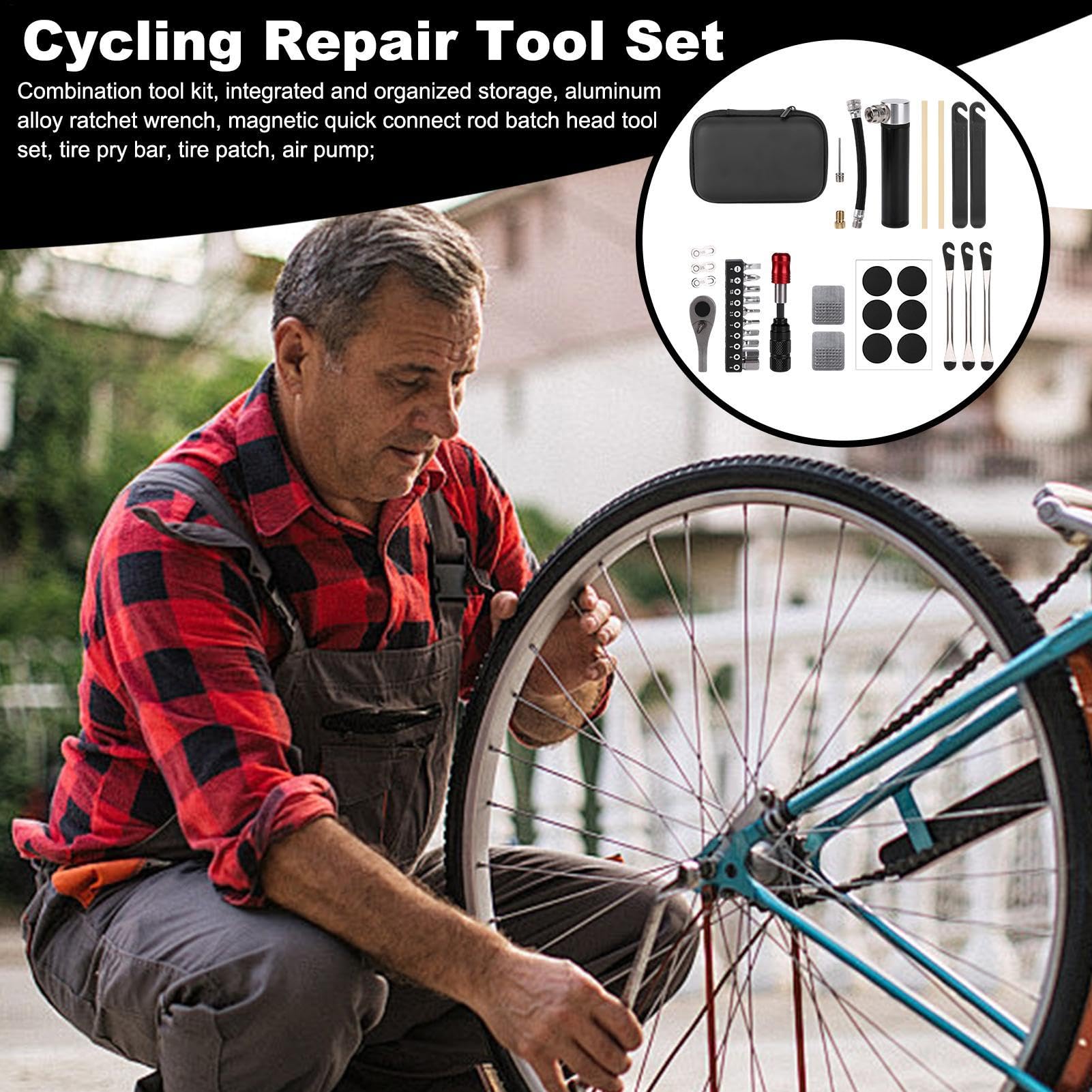 Strumenti per la riparazione di biciclette, strumenti per la riparazione di biciclette - Kit professionale per la riparazione di biciclette - Kit di strumenti per la riparazione di equitazione, kit di