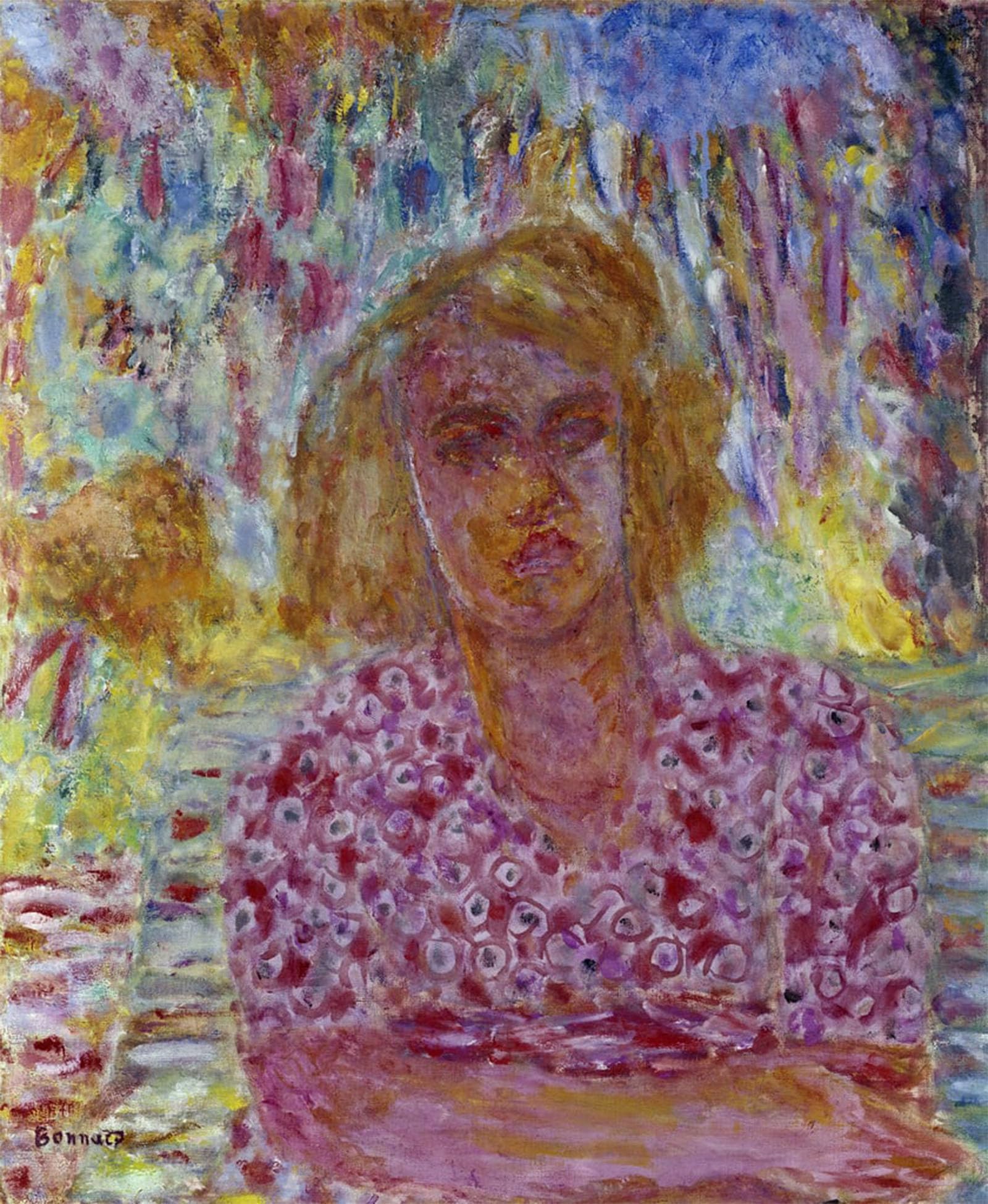 POSTERIIk Vintage Art Print Images Pictures Print Portrait of Carre Painting Private Collection by Pierre Bonnard Modern Colour Posters for Office Home Decor 60x90cm