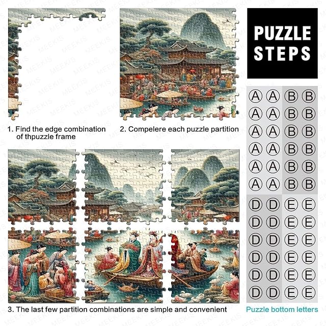 Foto 4 de 7 de Festival Chino Antiguo Puzzle 1000 Piezas Papel Reciclado para Adultos Puzzle para Adultos Juego Educativo…