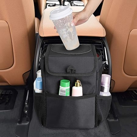 Amazon Antoch 車用ゴミ箱 車載ゴミ袋 ごみ箱 収納ボックス ダストボックス 保温断熱 車載ゴミ箱 防水 大容量 折り畳み可能 小物入れ 倒れない 簡単取付 黒 車用ゴミ箱 車 バイク