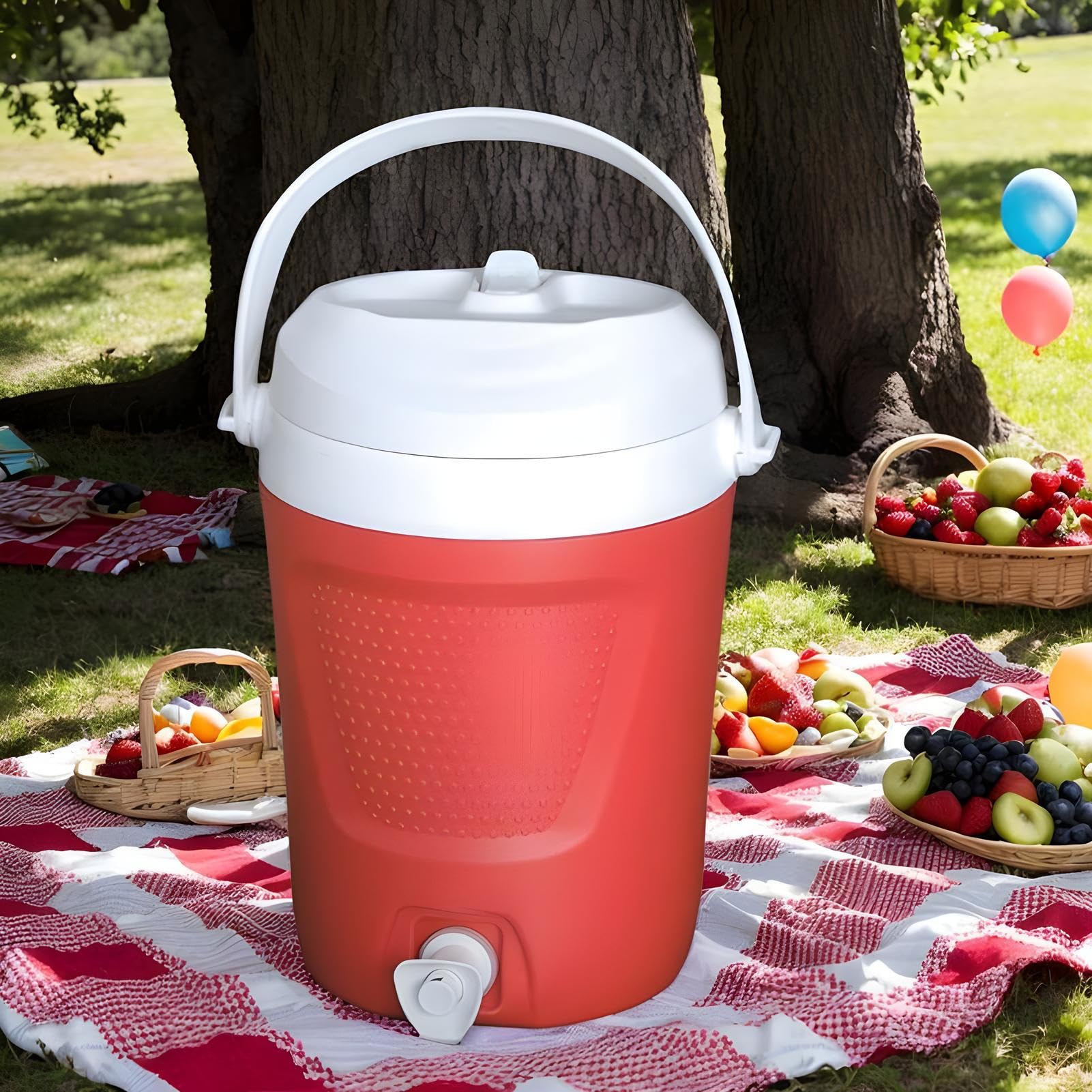 Dispensador De Agua Deportivo Termo para Bebidas De Camping | Dispensador de Agua Portátil 4L para Camping, Pesca y Picnic, Enfriadores de Bebidas Deportivas para Actividades al Aire