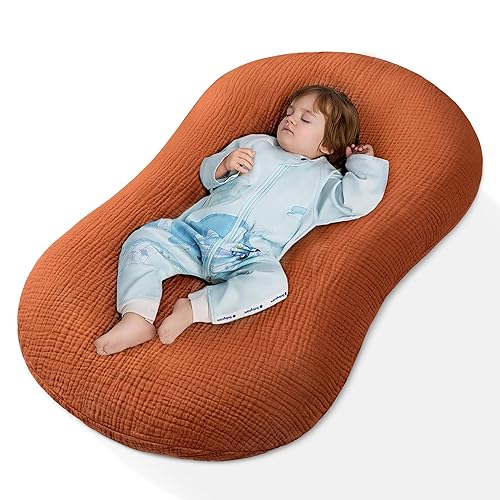 Miniatura 11 de Pro Goleem Funda de muselina para cambiador de pañales para niños y niñas, suave y transpirable, de algodón, para cambiador, color neutro, paquete