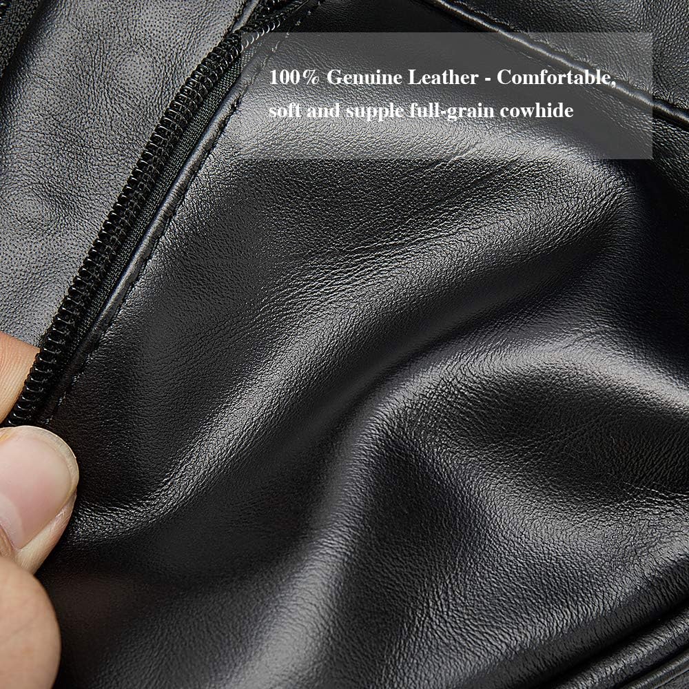 Genuine Leather Mens Sling Bag Triangle Small Women Crossbody Bags Purses Front Chest Day Pack One Shoulder Strap Backpack - Image 2