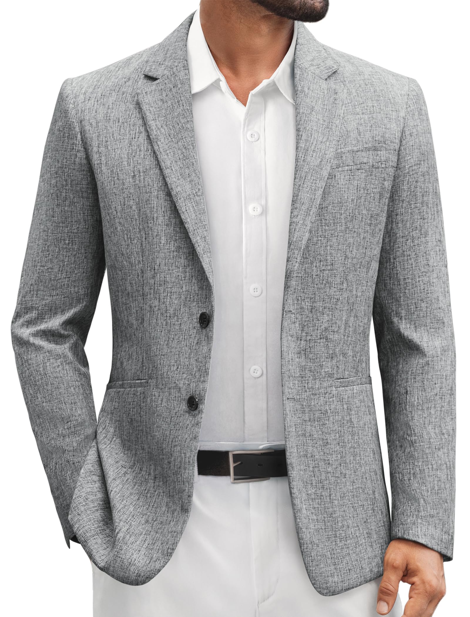 vssjavun Mens Blazer Casual Sport Coats Slim Fit Two Button Lightweight Suit Jacket Business Jacket-picture-50