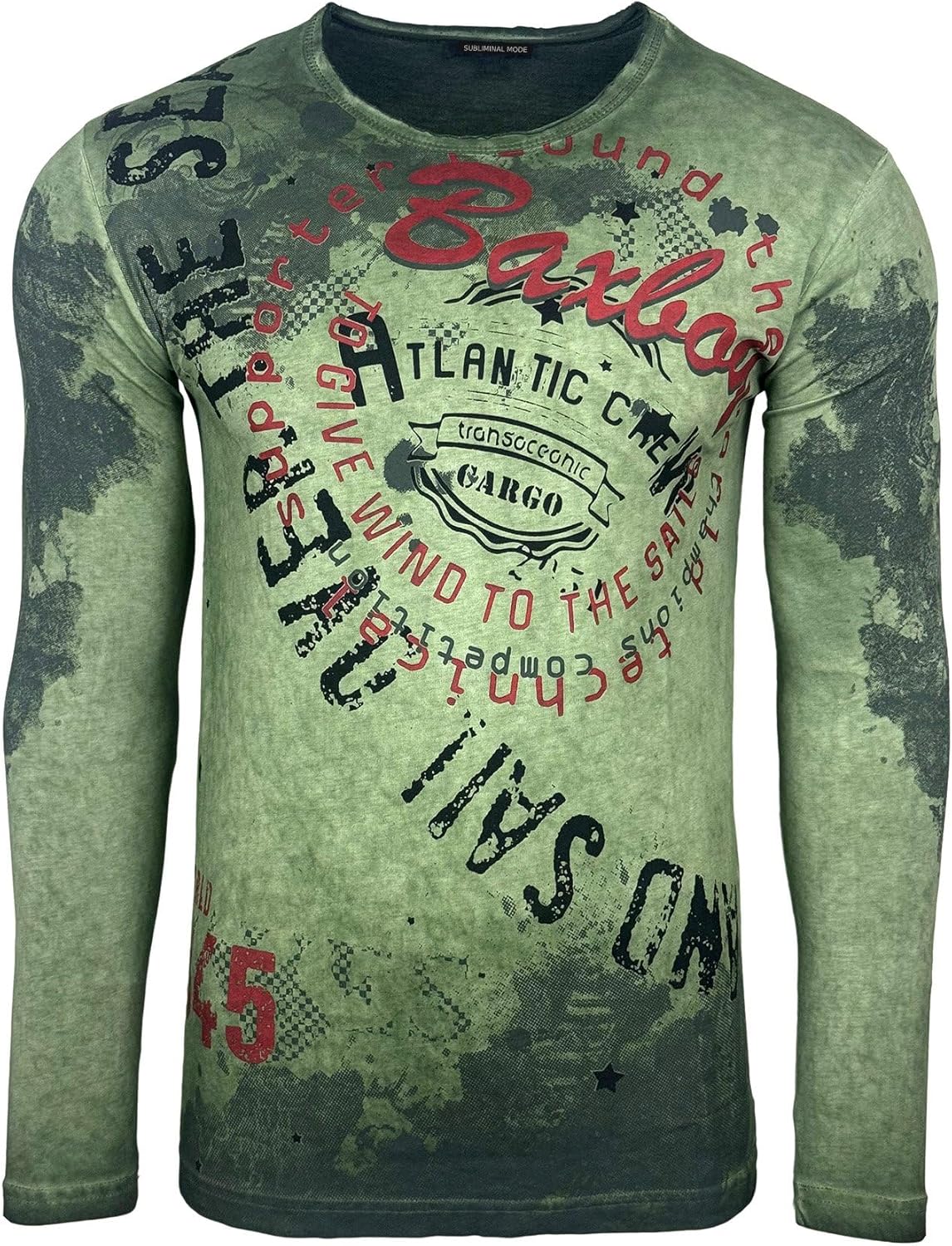 T-shirt kopen? Shop blauw T-shirt lange mouw heren online