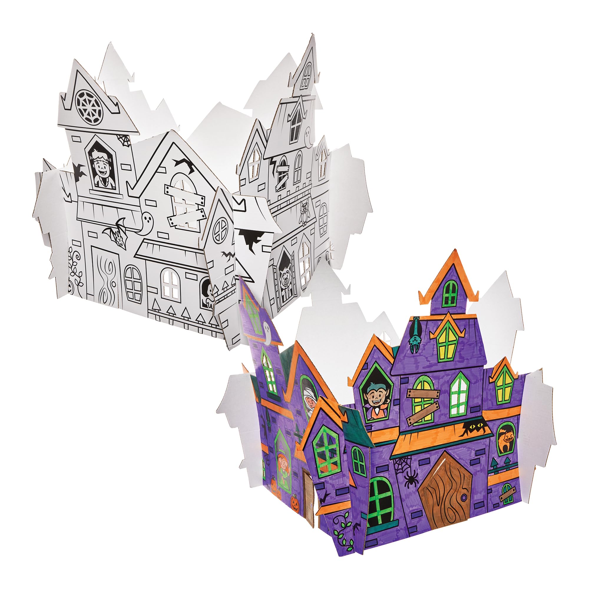 Baker Ross FN294 Giant Colour in Play Haunted House - Halloween Arts and Crafts for Kids, Halloween Decorations