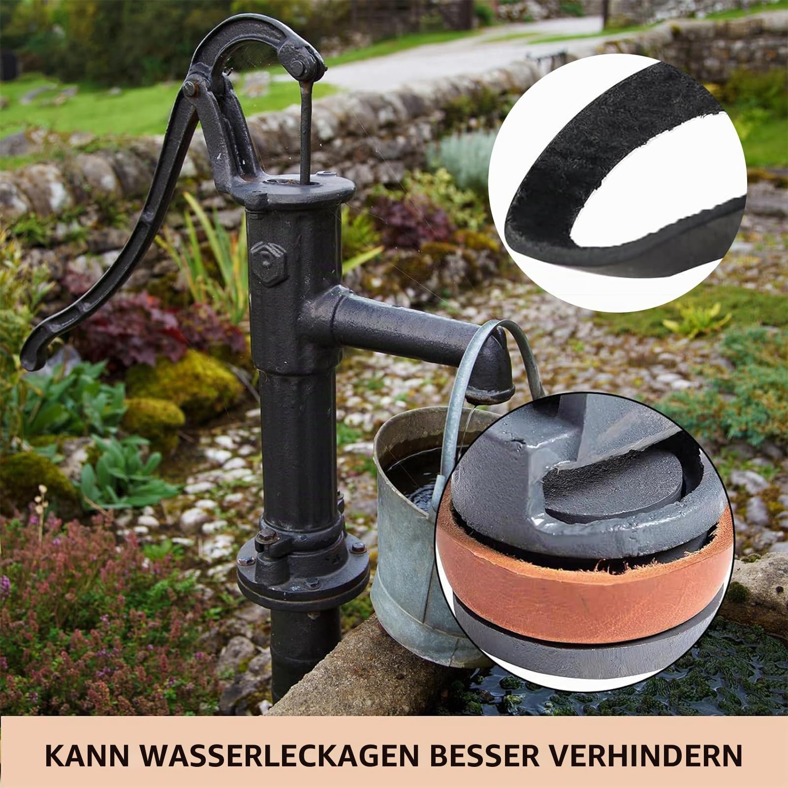4 Stück Ersatzkolben für Schwengelpumpen,Dichtungsset für Handpumpe Typ 75, Dichtungsringe für Schwengelpumpe Typ 75,Kolbenmanschetten für Wasserpumpen Gartenpumpe Handpumpe,Ersatzteil Dichtung Pumpe Gewerbe, Industrie & Wissenschaft
