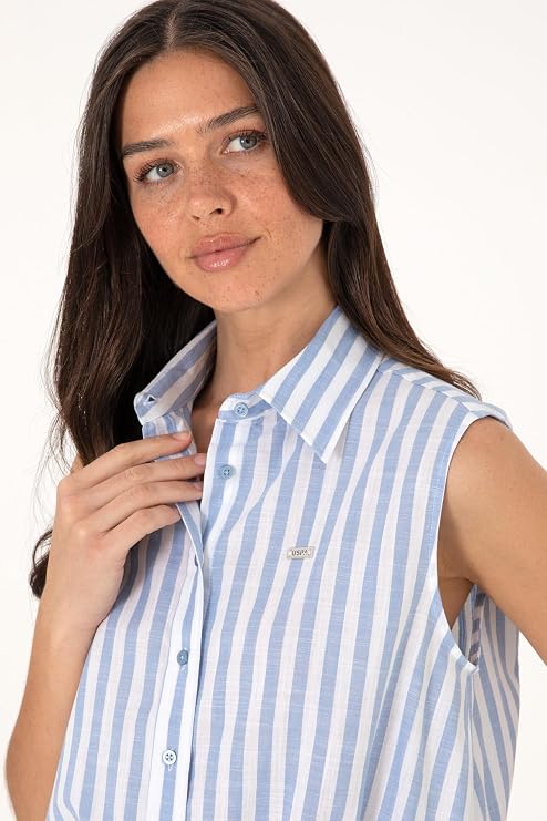 U.S. Polo Assn. Kadın Vişne Gömlek Desenli 50305939-VR223