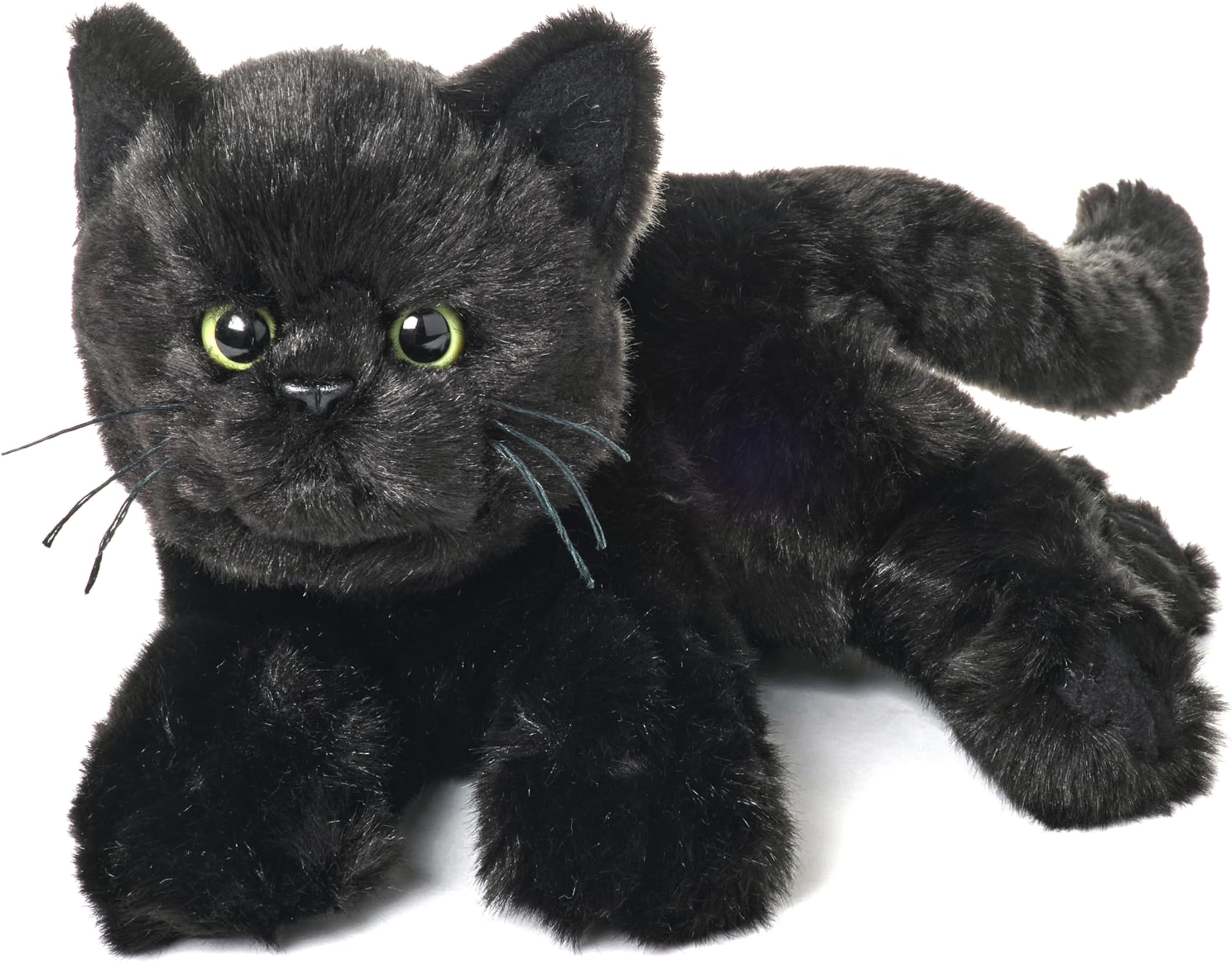 Bearington Jinx Black Cat Plush - 15" Realistic Cat Stuffed Animal with Soft Fur and Lifelike Details for Toddlers - Kitty Stuffed Animals for Girls - Adorable Cuddly Plush Toy Gift for Kids