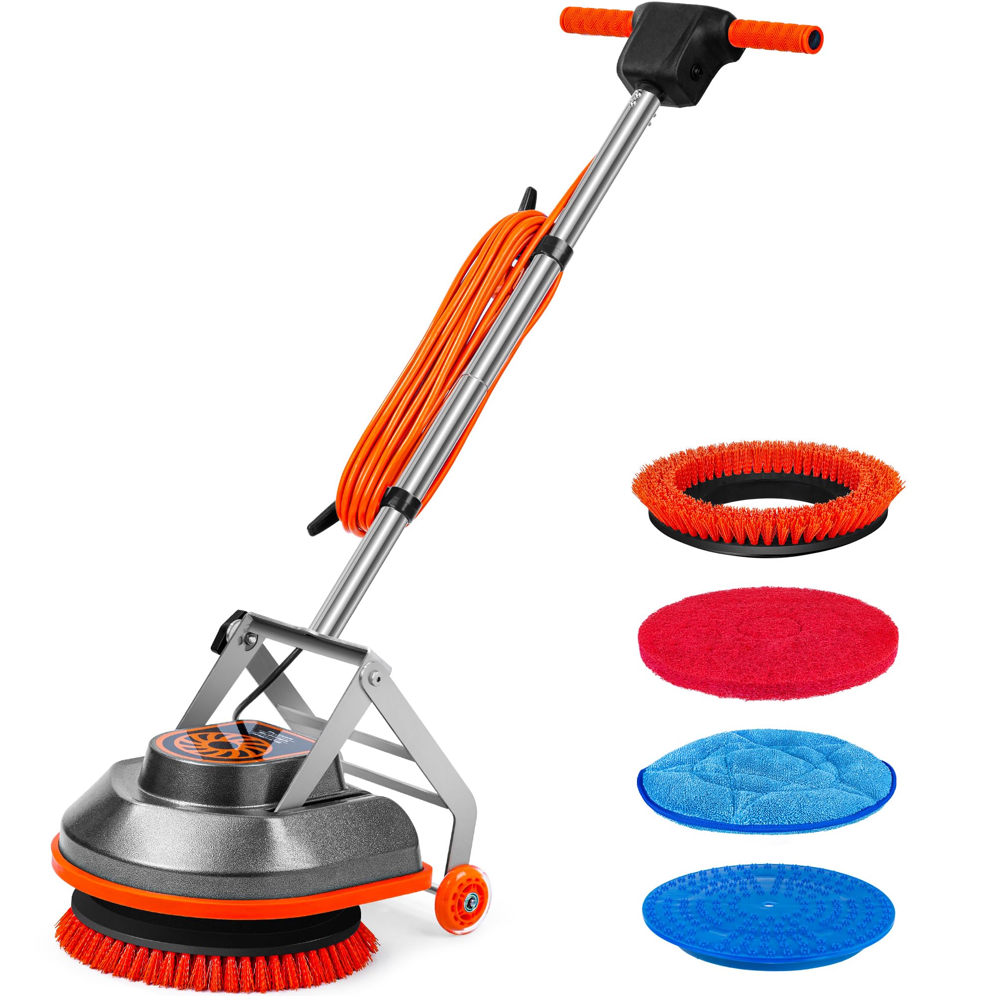 Photo 1 of **Parts Only** HHQ 15" Floor Buffer Machine, Commercial Floor Scrubber Machine with Brushes and Pads, Heavy Duty Floor Cleaner and Polisher- Deep Clean and Polish Your Floors with Ease