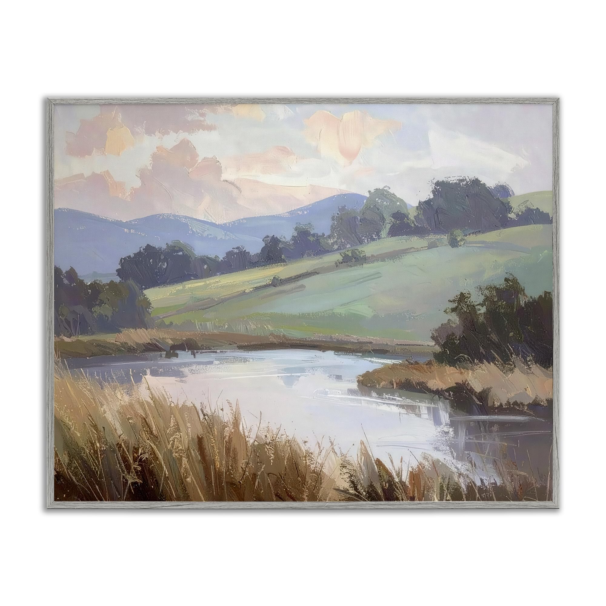 'Subtle Distant Mountains'| Framed Giclee Art