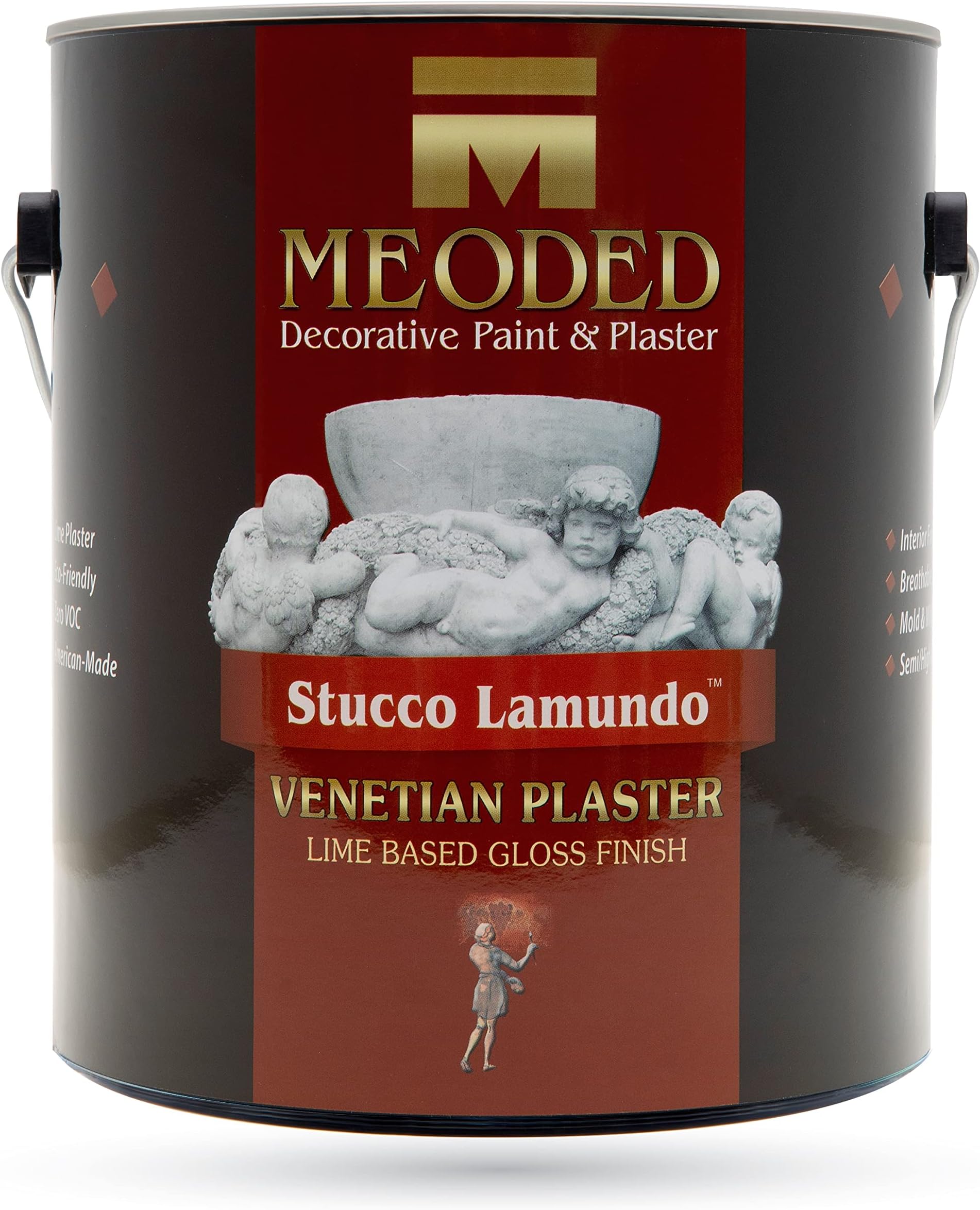 Meoded Paint & Plaster | Stucco Lamundo Venetian Plaster | Glossy Lime Based Plaster | Decorative Plaster For Interior Surfaces
