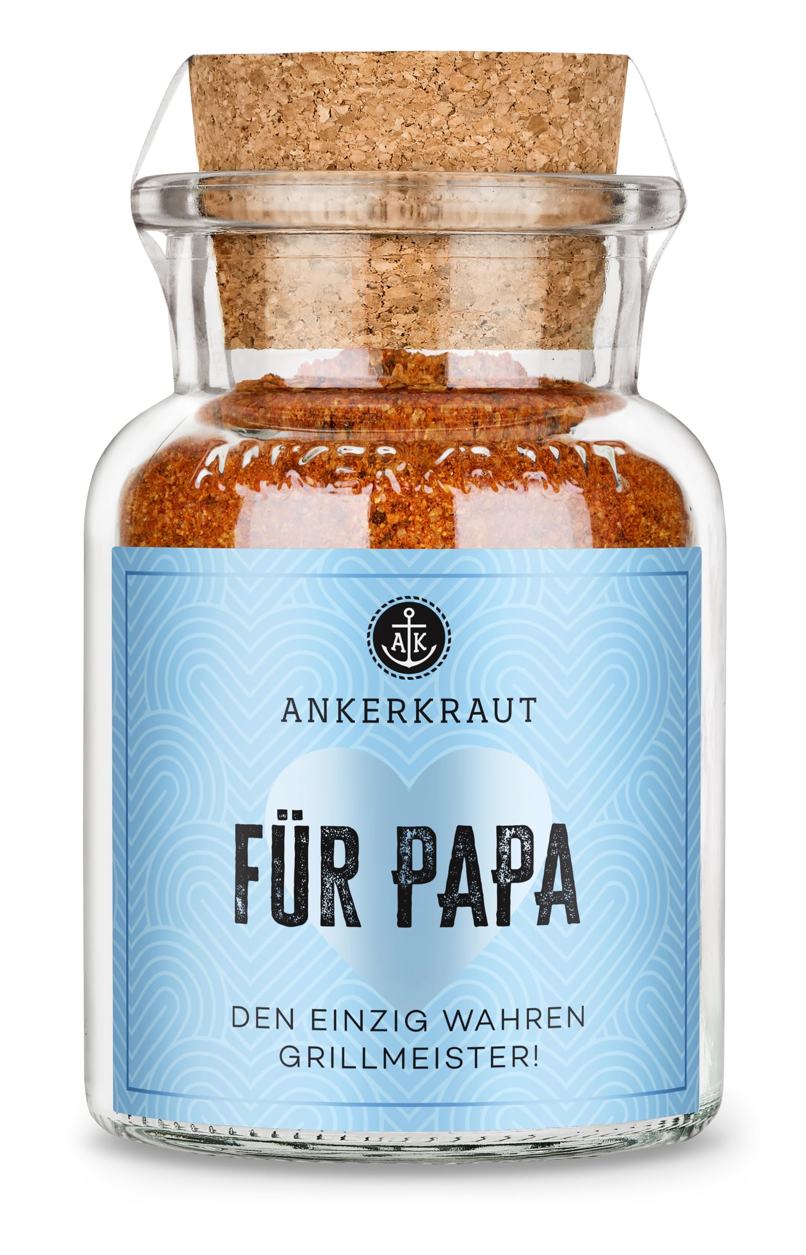 Ankerkraut Für Papa, Mischung würzender Zutaten für Fleisch, Magic Dust Edition, Sonderedition für Dad, Fleisch lecker würzen, Geschenk zum Vatertag, 100 g im Korkenglas