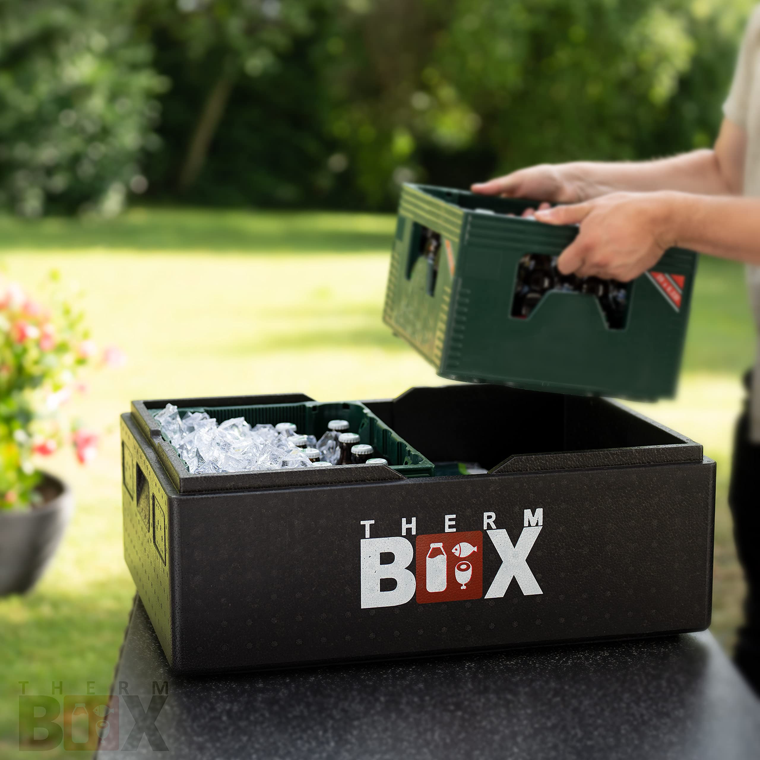 THERM BOX Scatole di polistirolo professionali impilabili da 5 litri fino a 80 l, scatola termica termica stabile e robusta