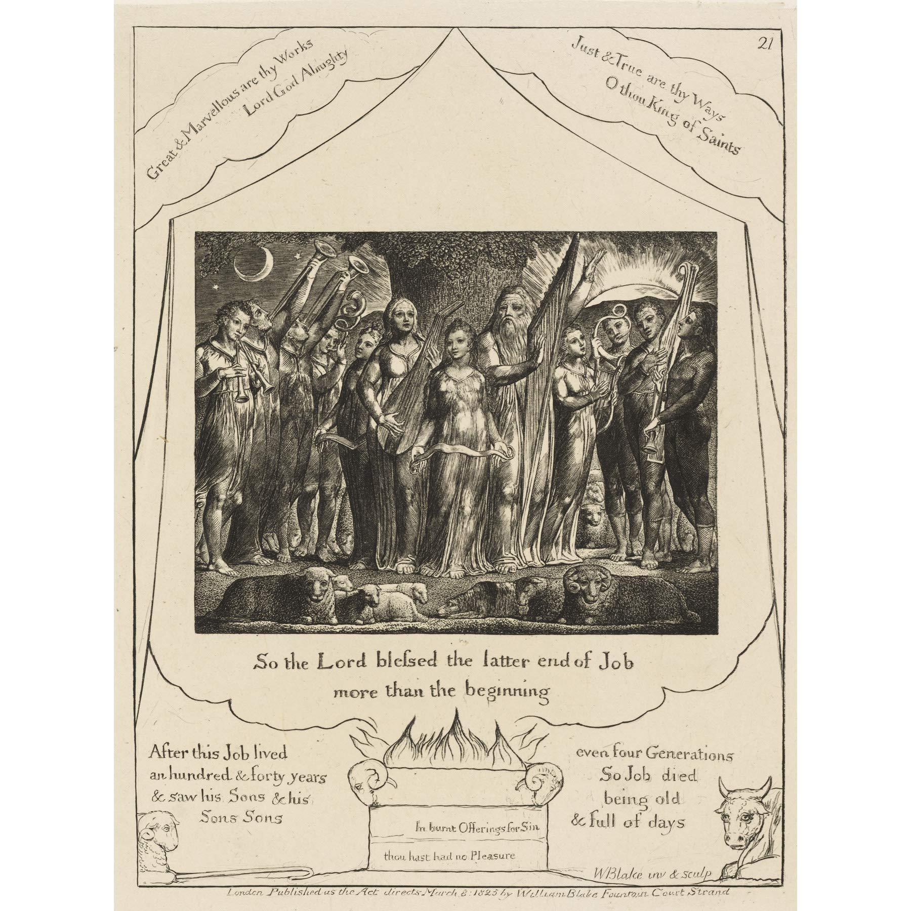 Artery8 Blake Job And His Wife Restored To Prosperity 1825 Painting Premium Wall Art Canvas Print 18X24 Inch