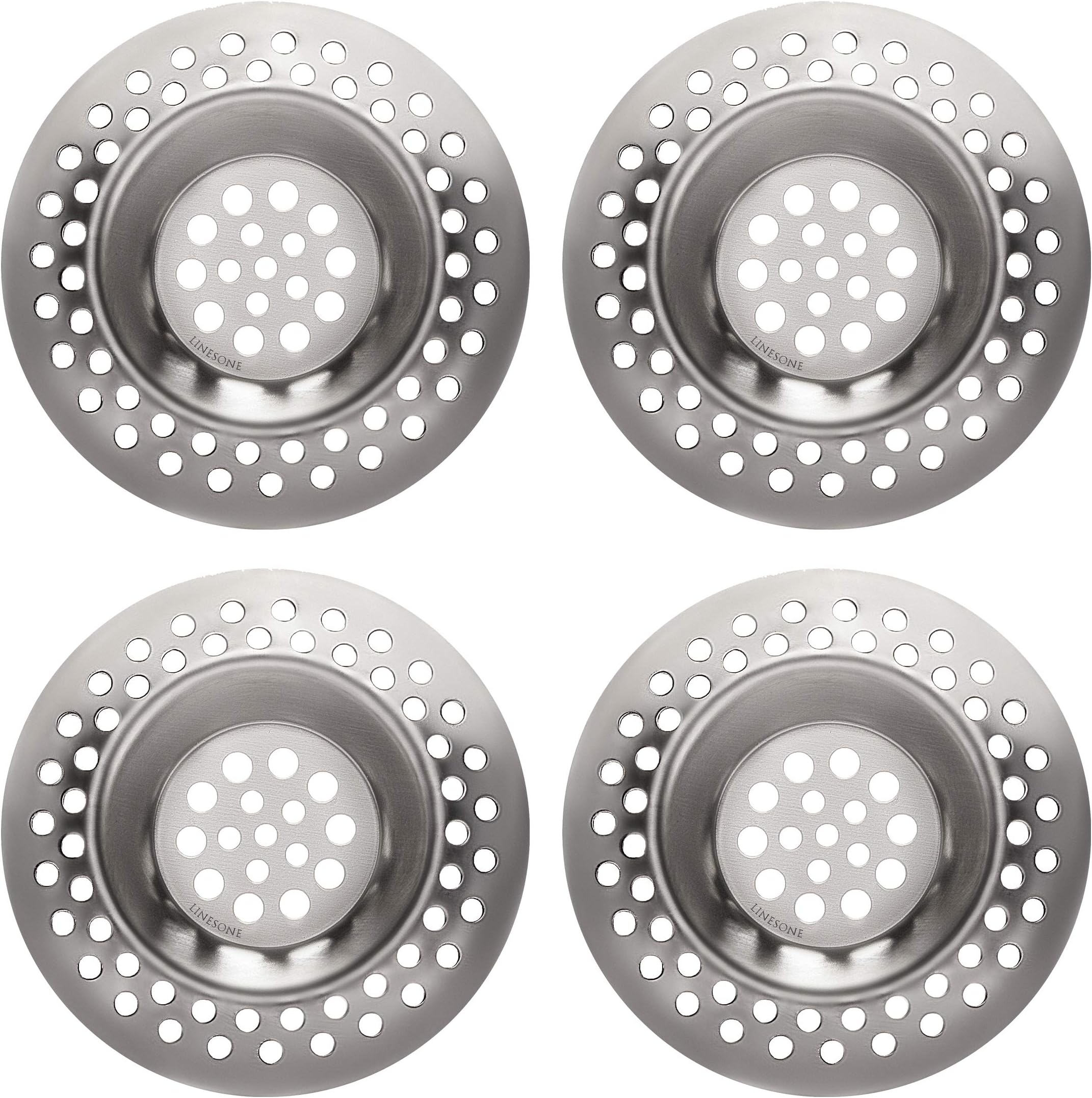 Bathtub Metal Basket Stainless Steel Drain Strainer - Pack of 4 - Kitchen Sink Tub Screen Food ...