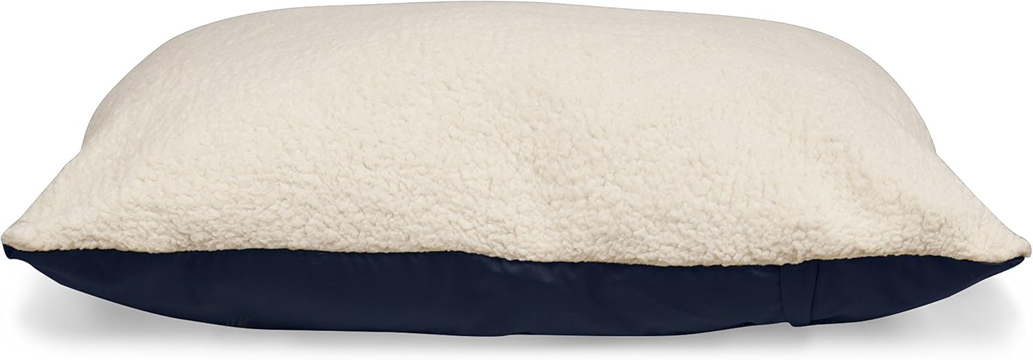 Soft Plush Personalized Pet Pillow Dog Bed Custom Embroidered - Removable Pet Bed Cover - Large Blue
