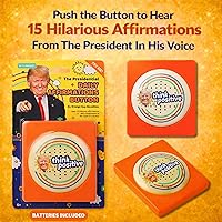 Vista 2 de The Monocle Breakers Donald Trump Talking Positivity Button – 15 Affirmation Quotes in His Voice – Funny Political Humor Desk Toy Gift