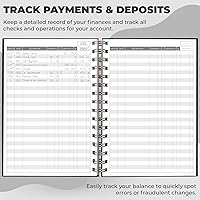 Vista 3 de Clever Fox Registro de cheques para chequera personal - Registro de cheques - Registro de chequera - Libro contable - Líneas de entrada 3968, 6.1 x